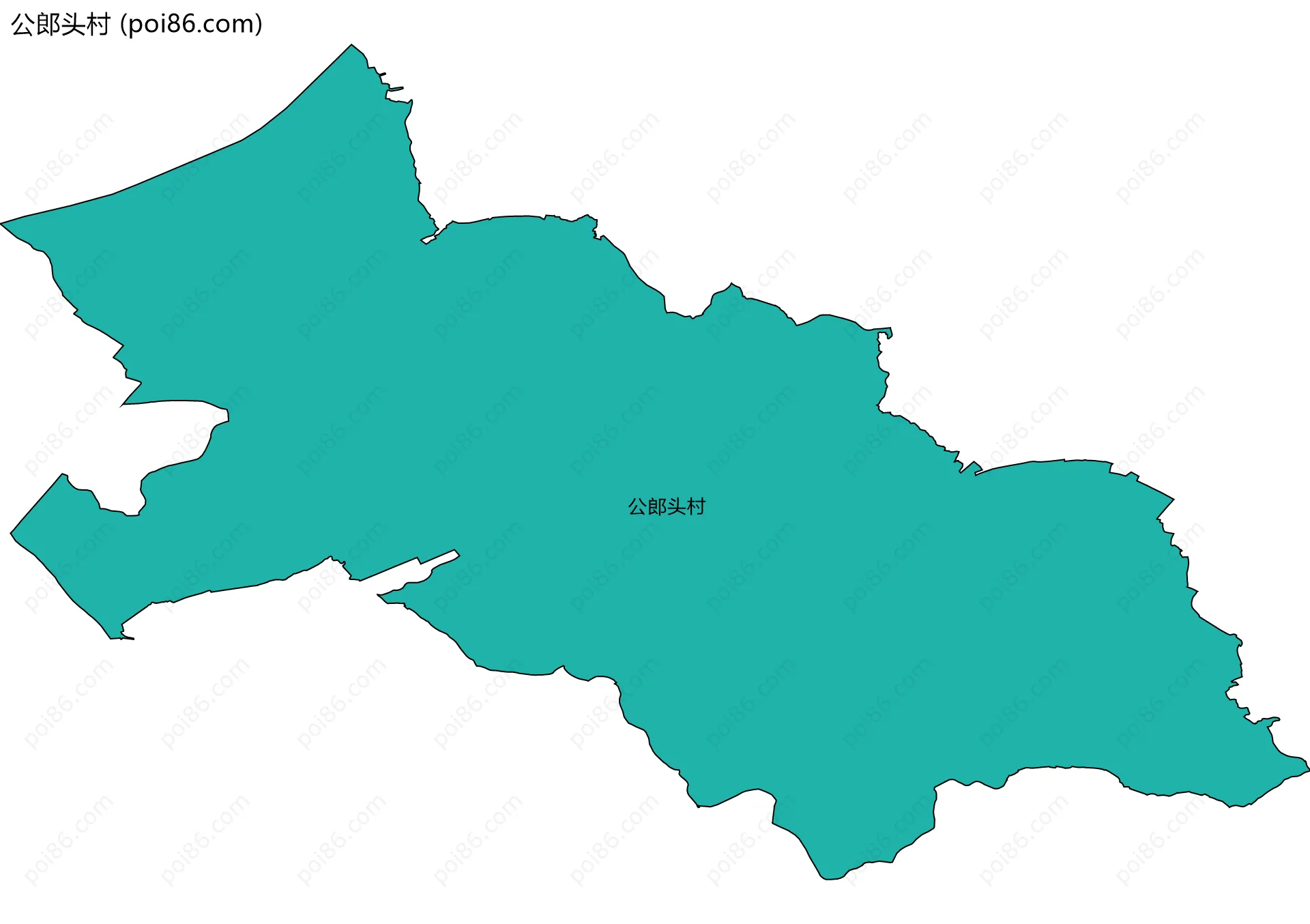 公郎头村边界地图