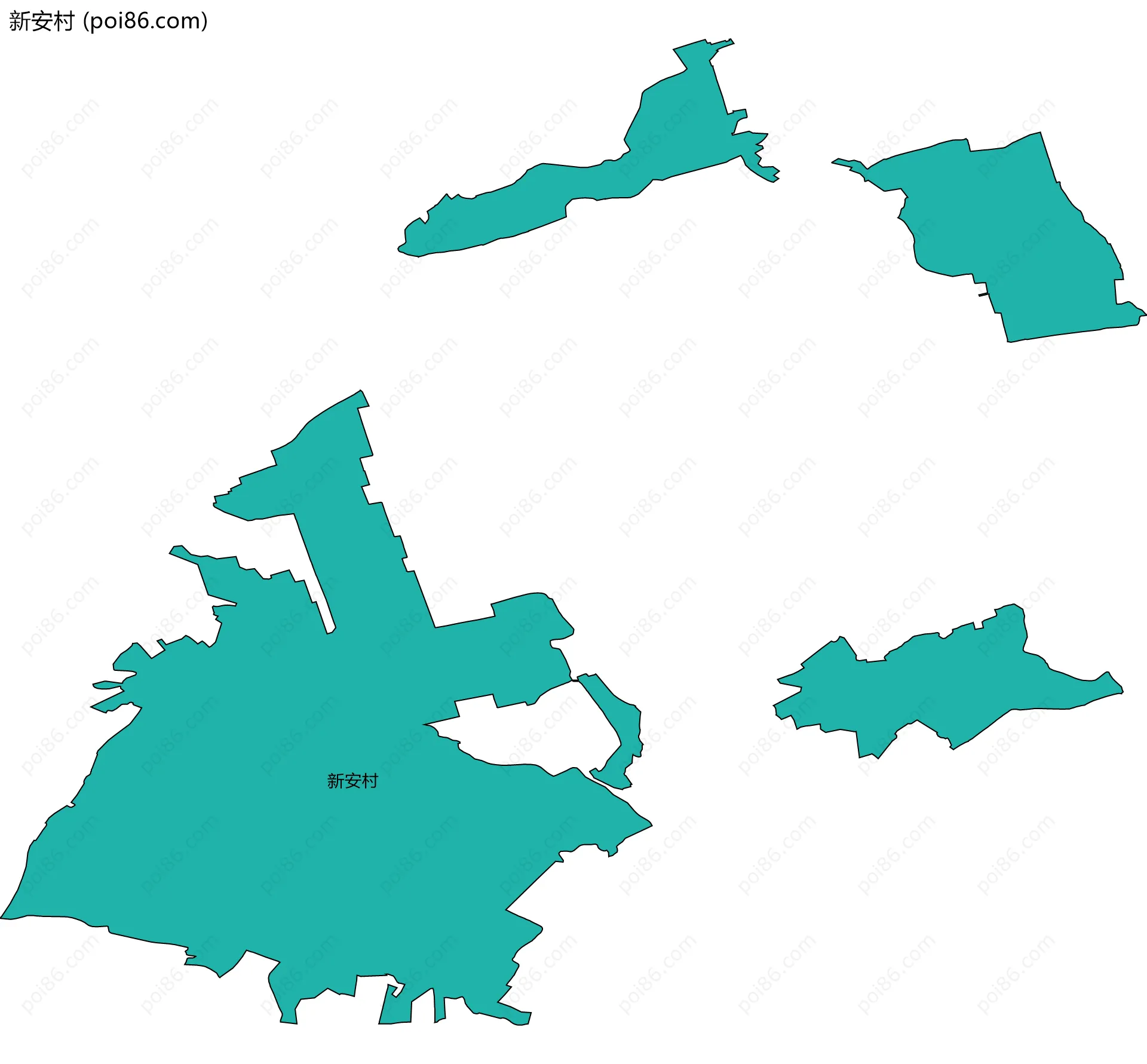新安村边界地图