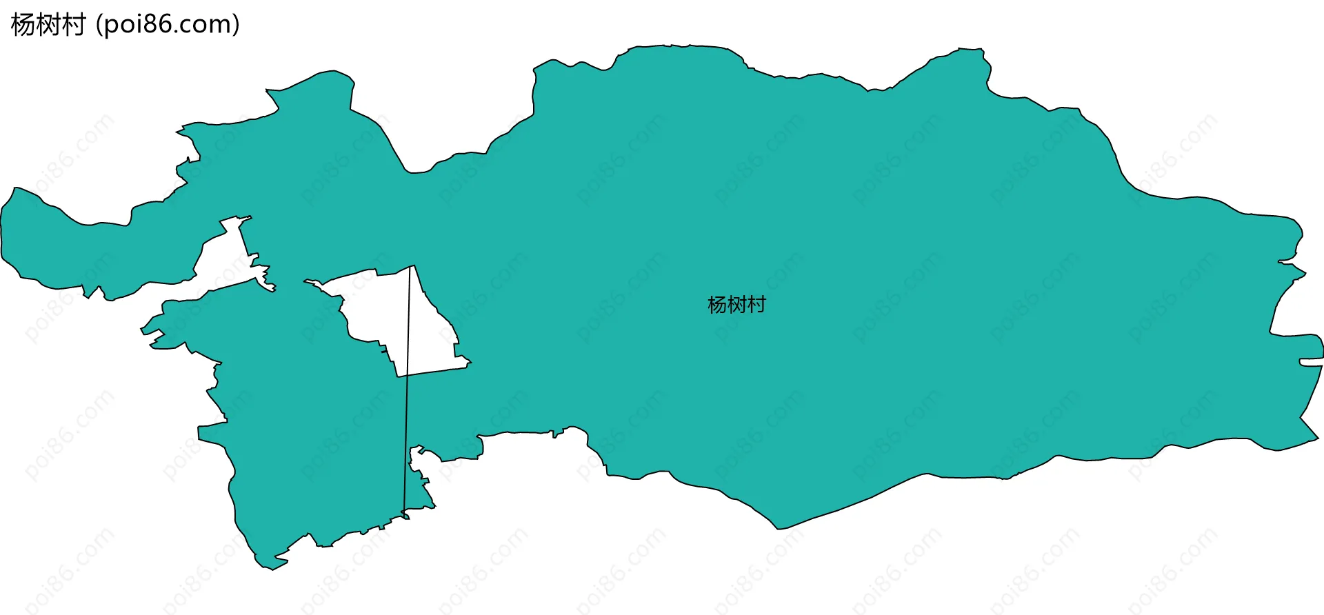 杨树村边界地图