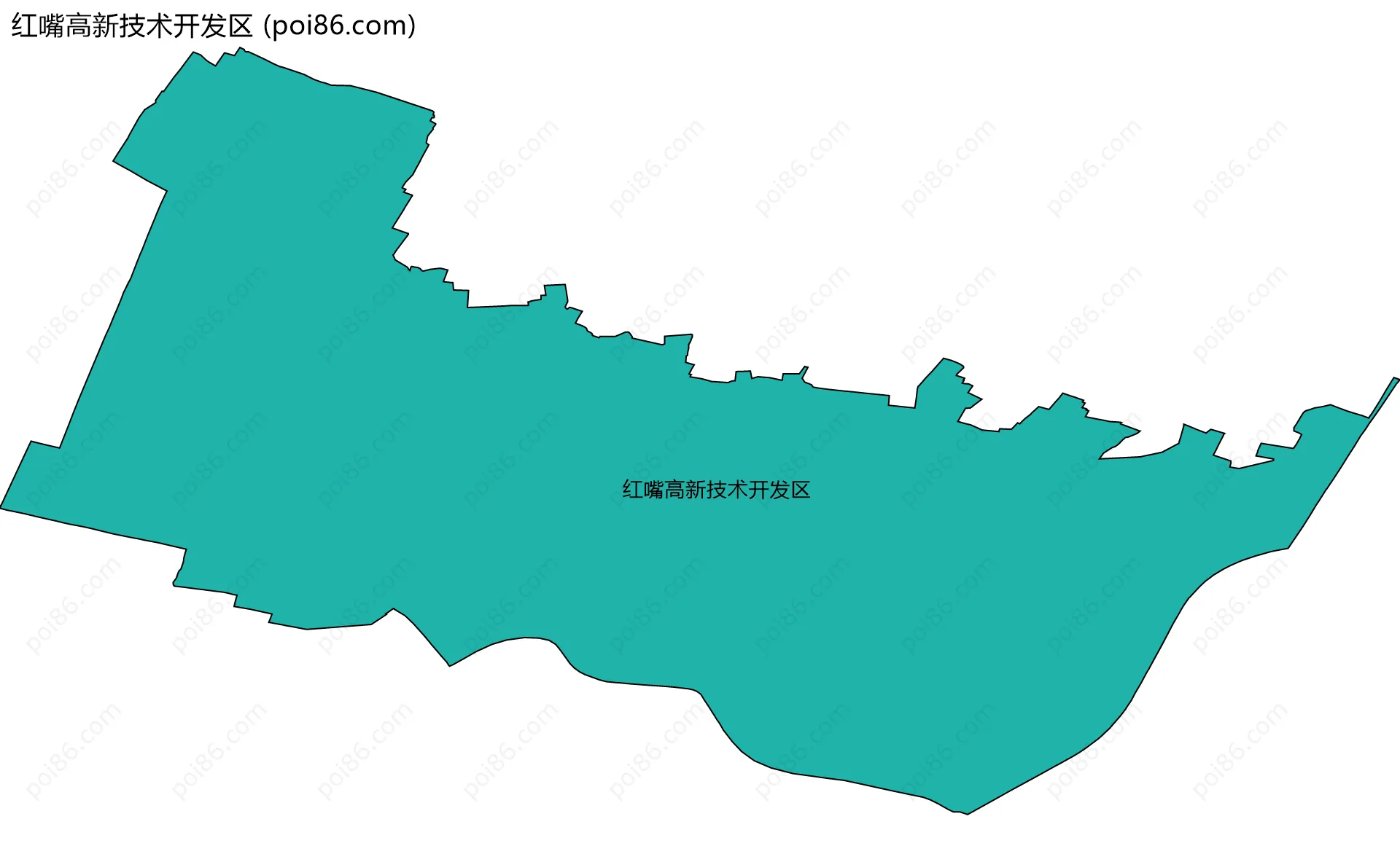 红嘴高新技术开发区边界地图