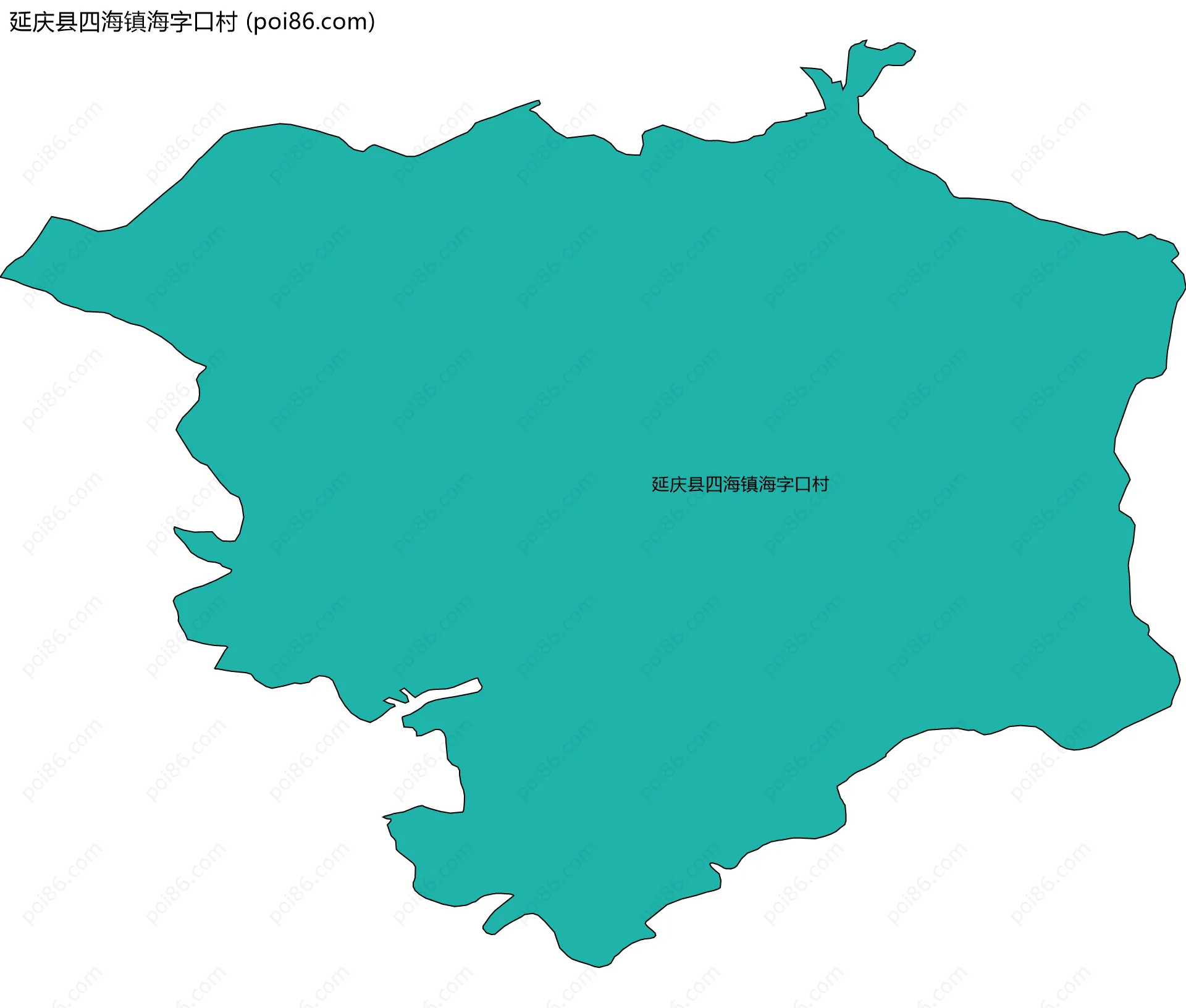 延庆县四海镇海字口村边界地图