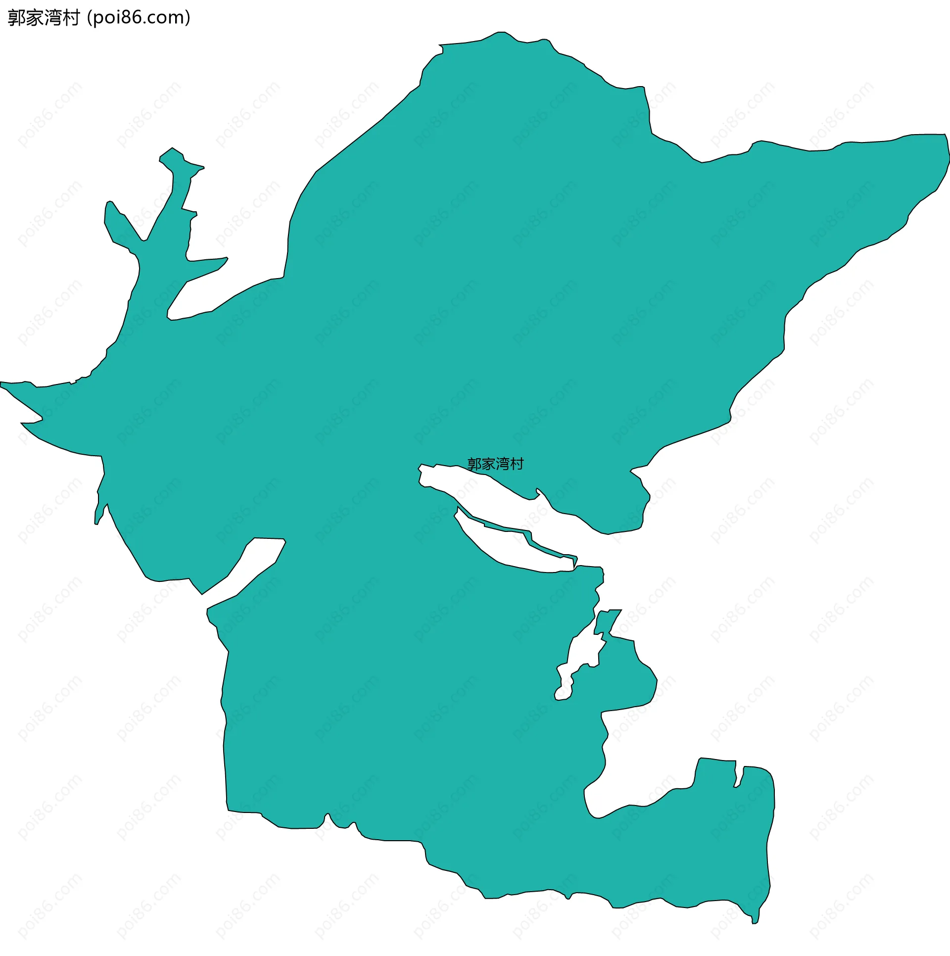 郭家湾村边界地图