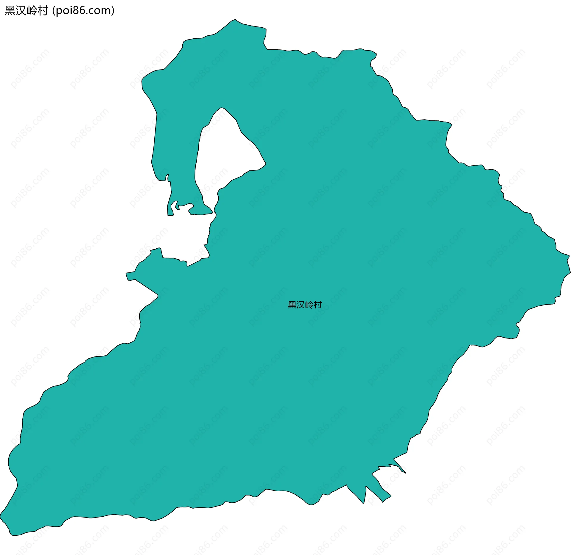 黑汉岭村边界地图