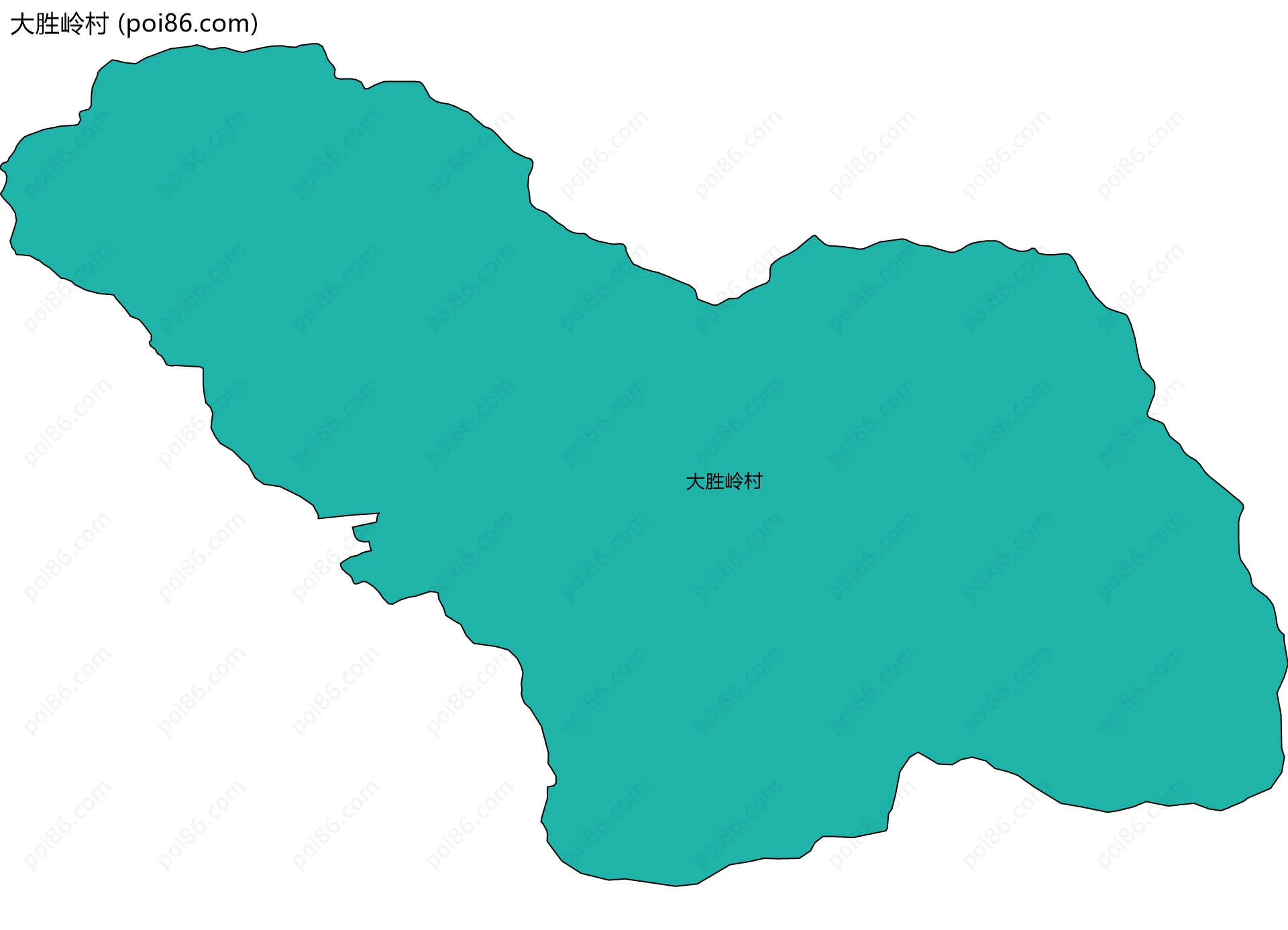 大胜岭村边界地图