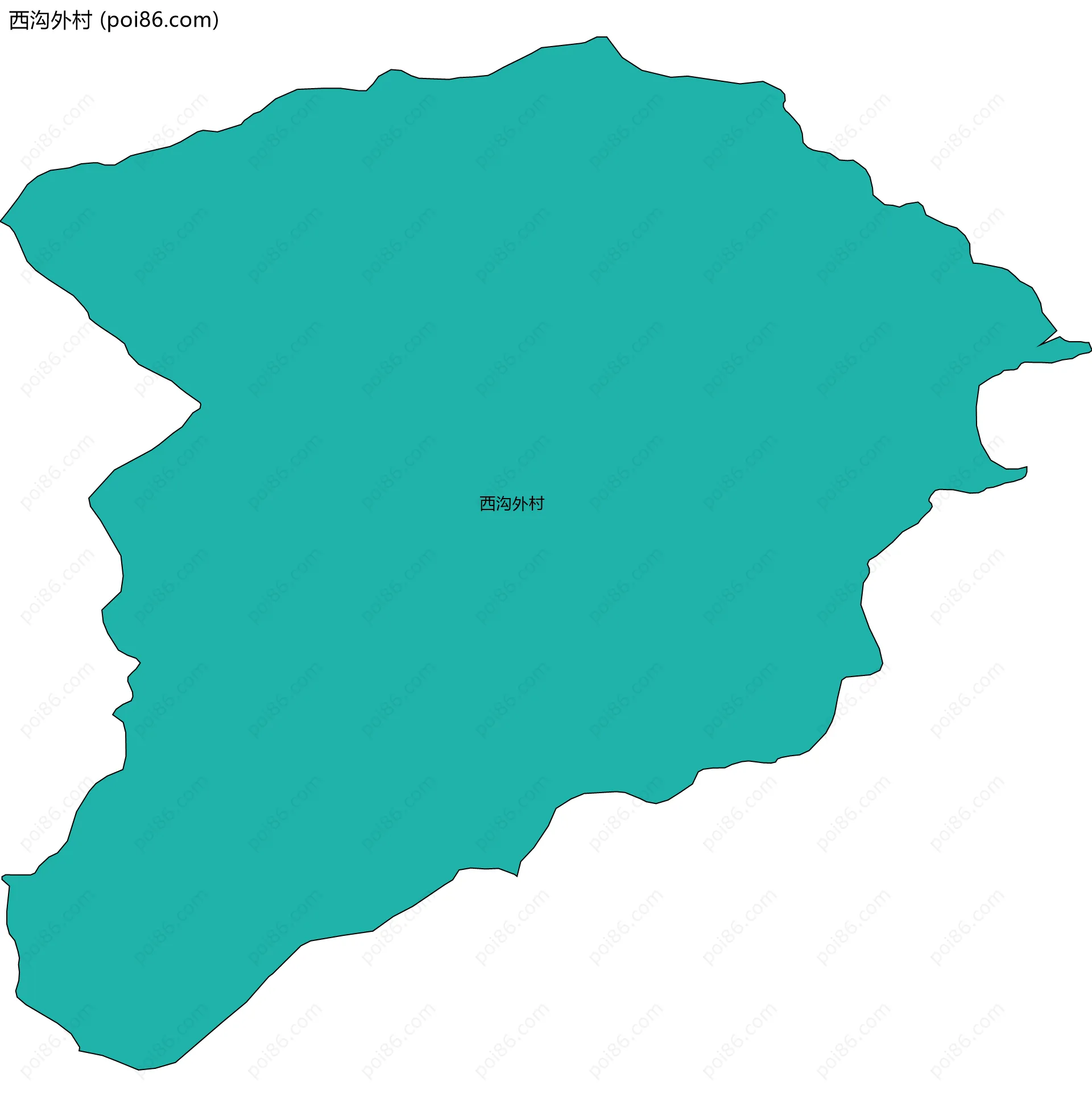 西沟外村边界地图