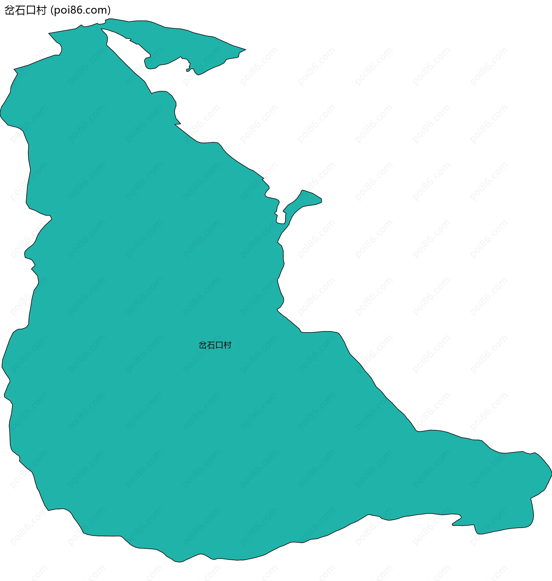 岔石口村边界地图