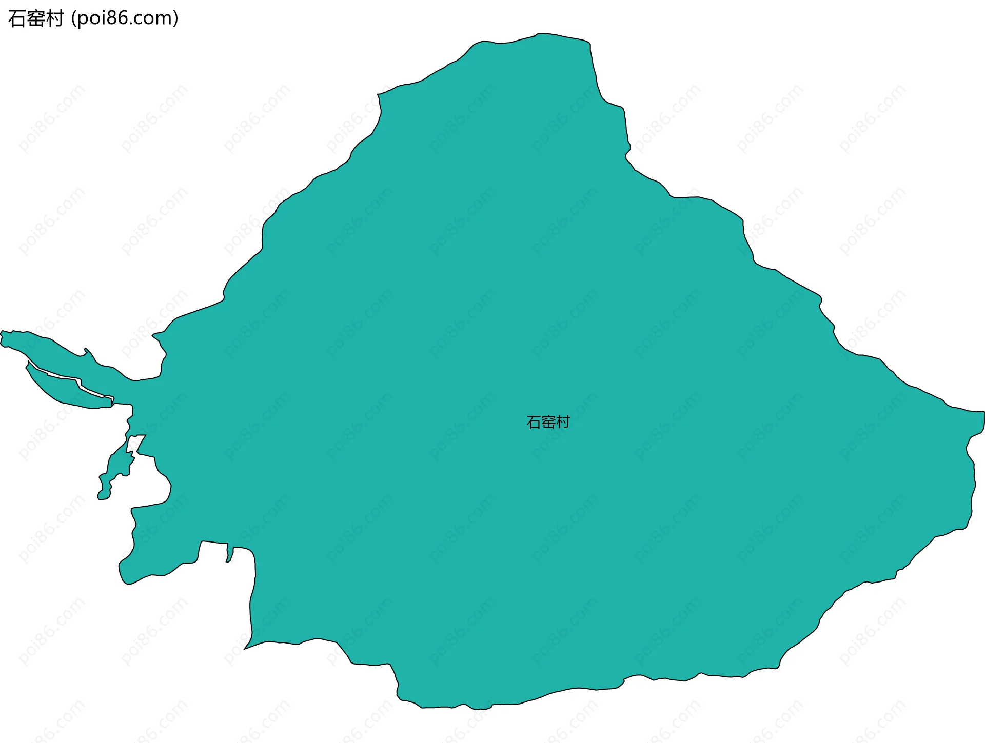 石窑村边界地图