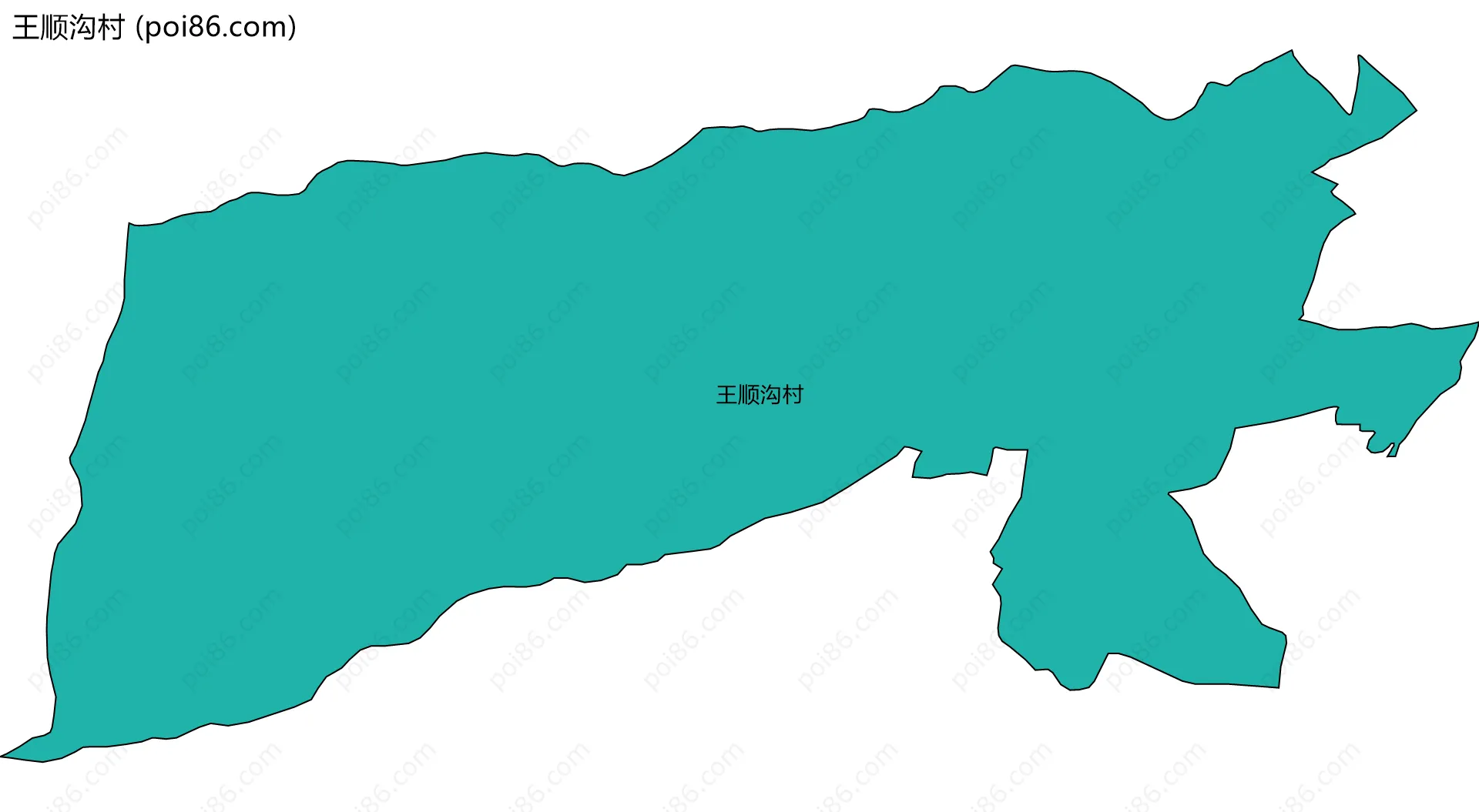 王顺沟村边界地图