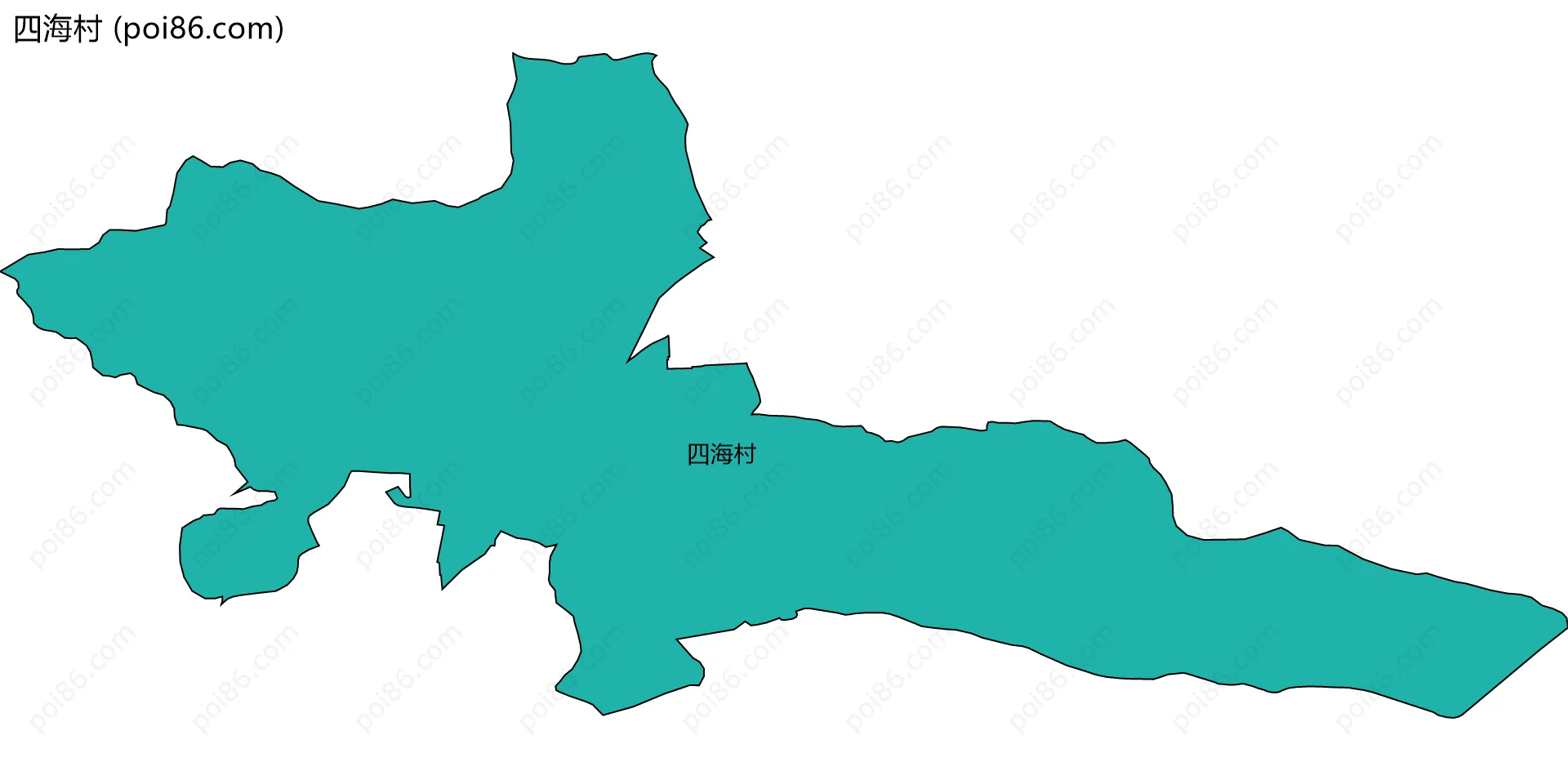 四海村边界地图