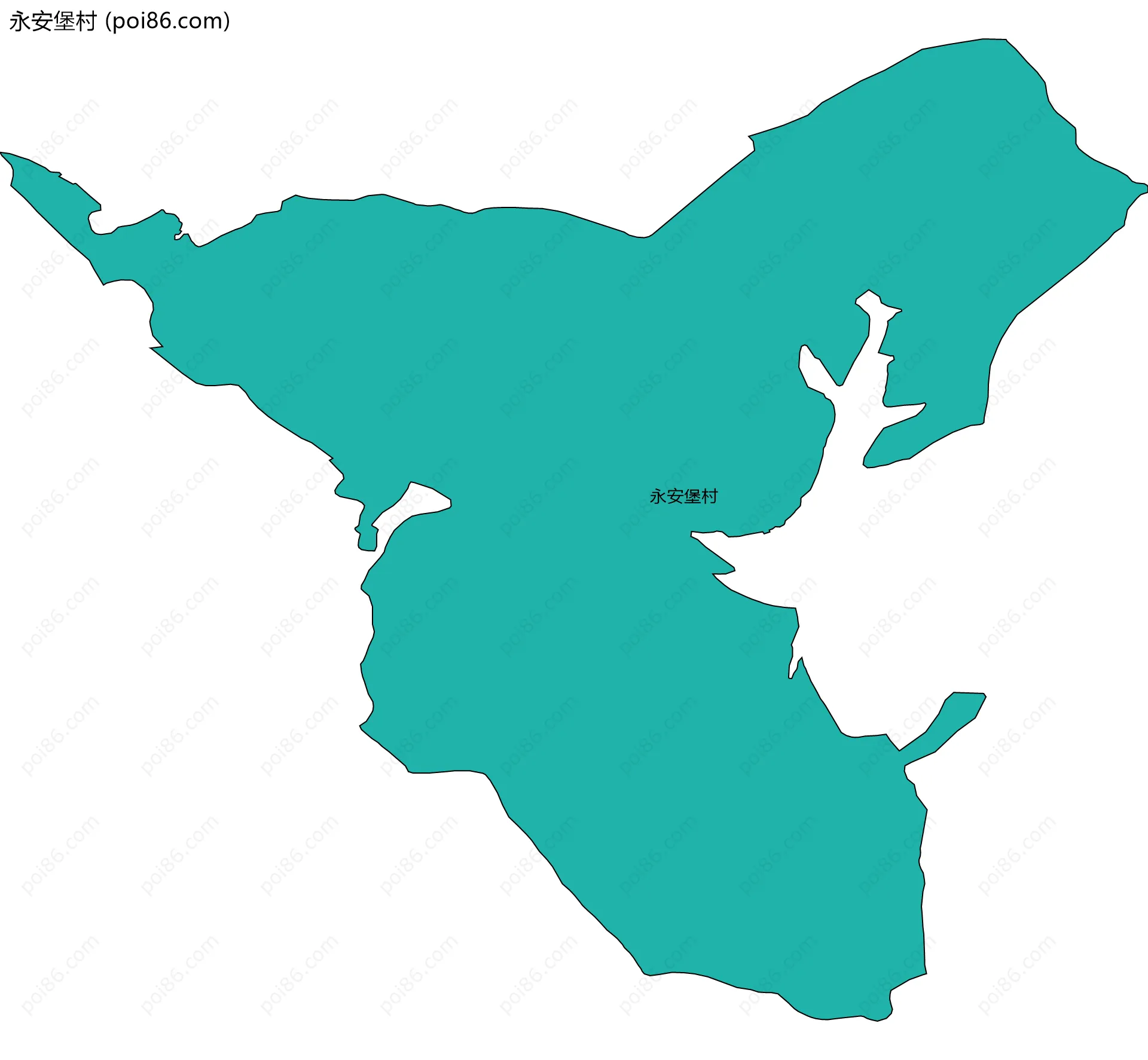 永安堡村边界地图