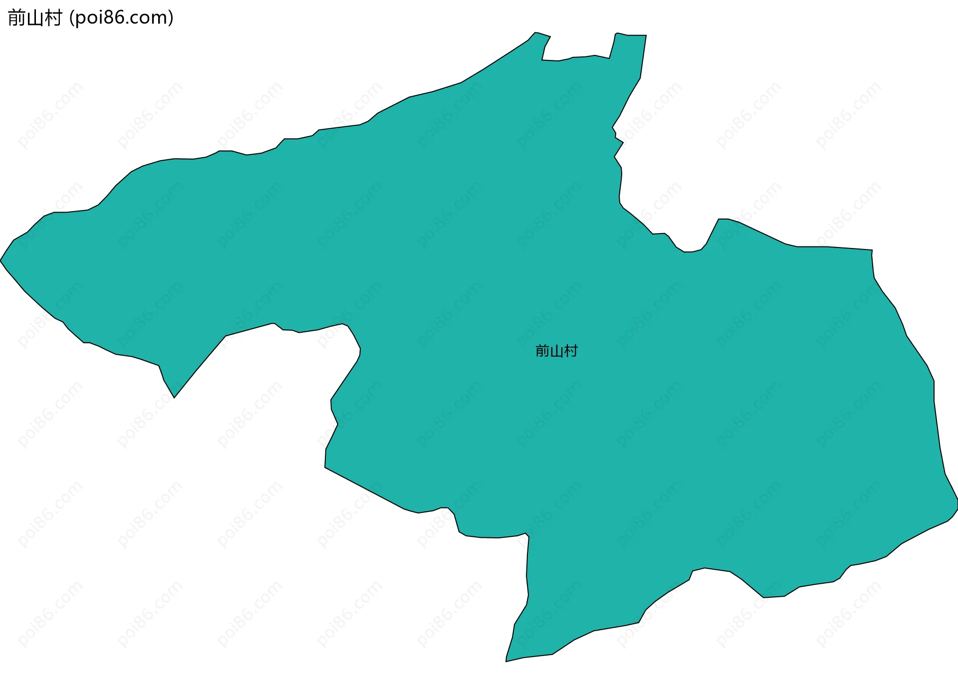 前山村边界地图