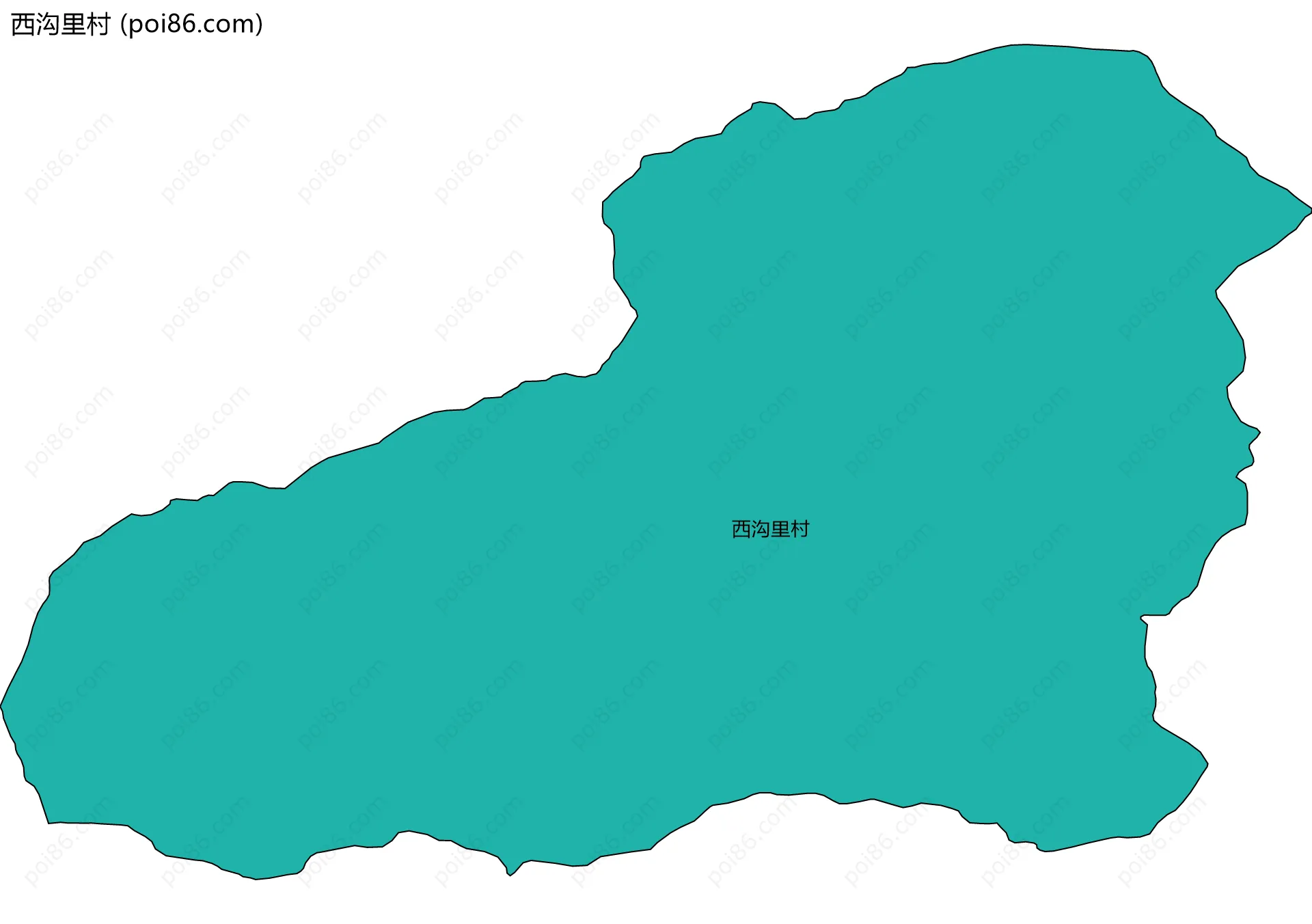 西沟里村边界地图