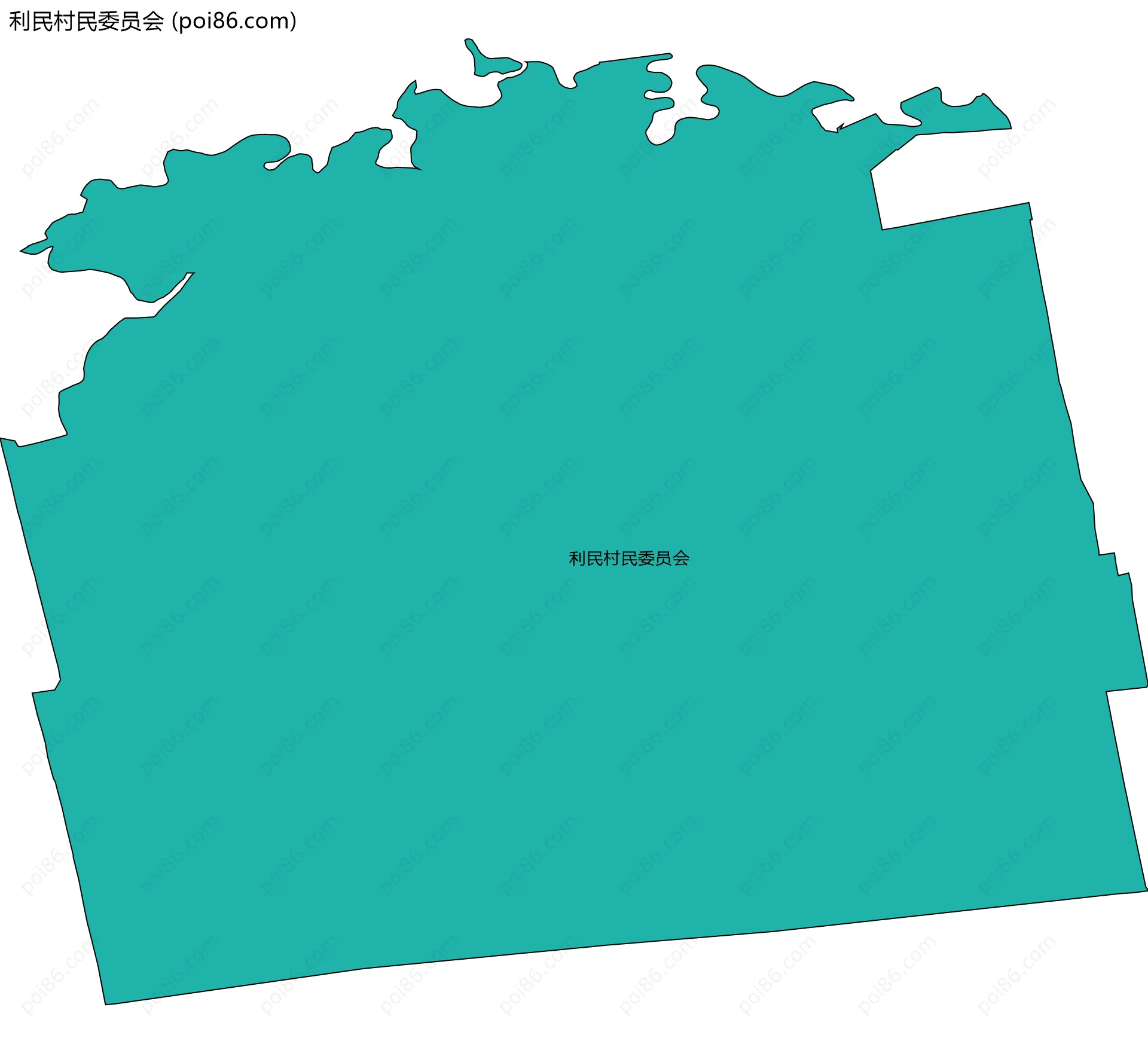 利民村民委员会边界地图