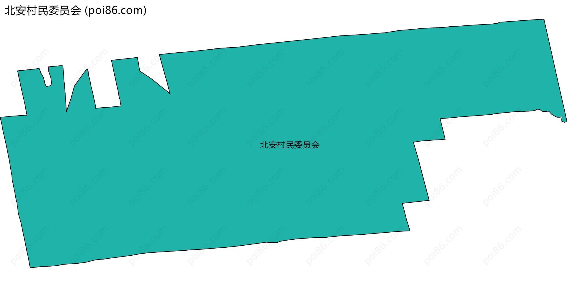 北安村民委员会边界地图