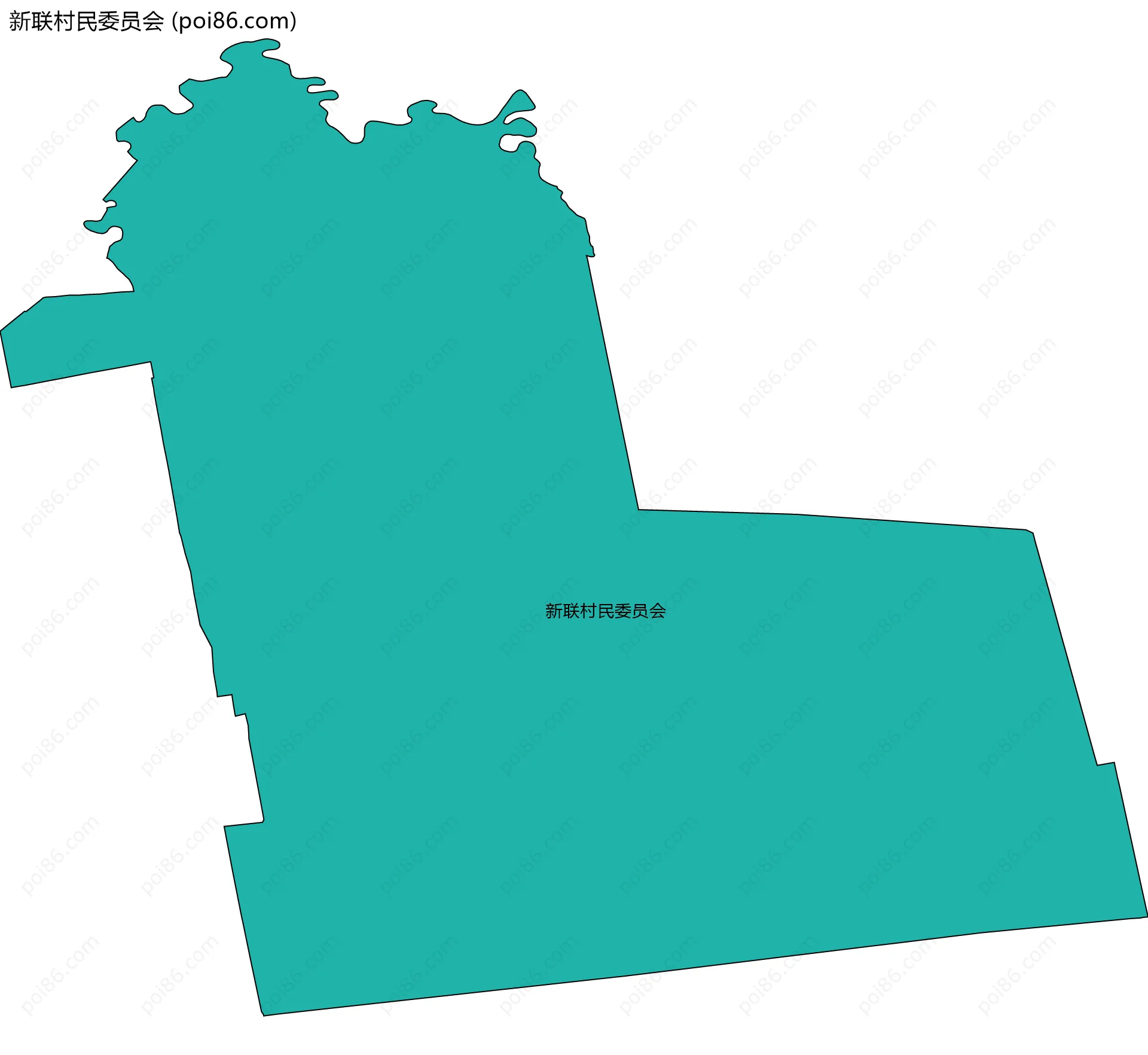 新联村民委员会边界地图