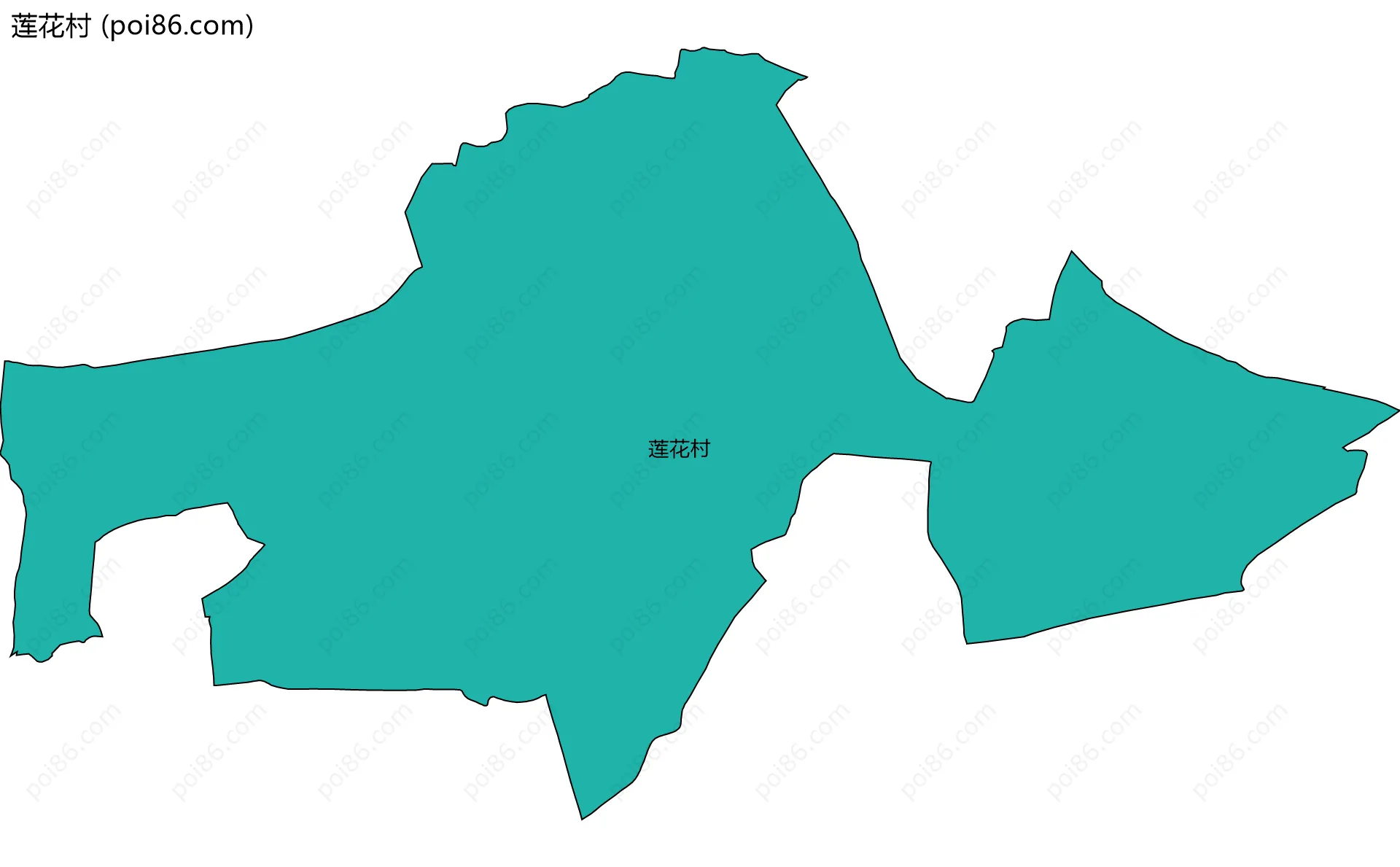 莲花村边界地图
