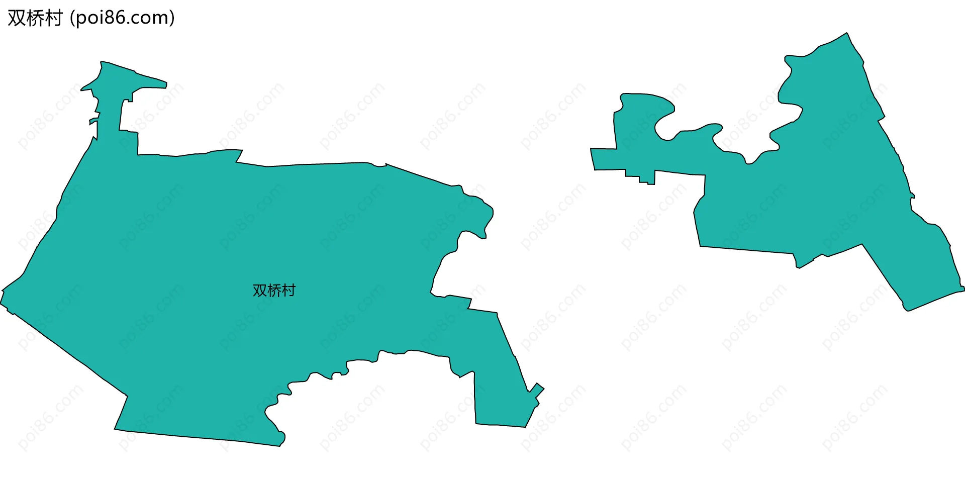 双桥村边界地图