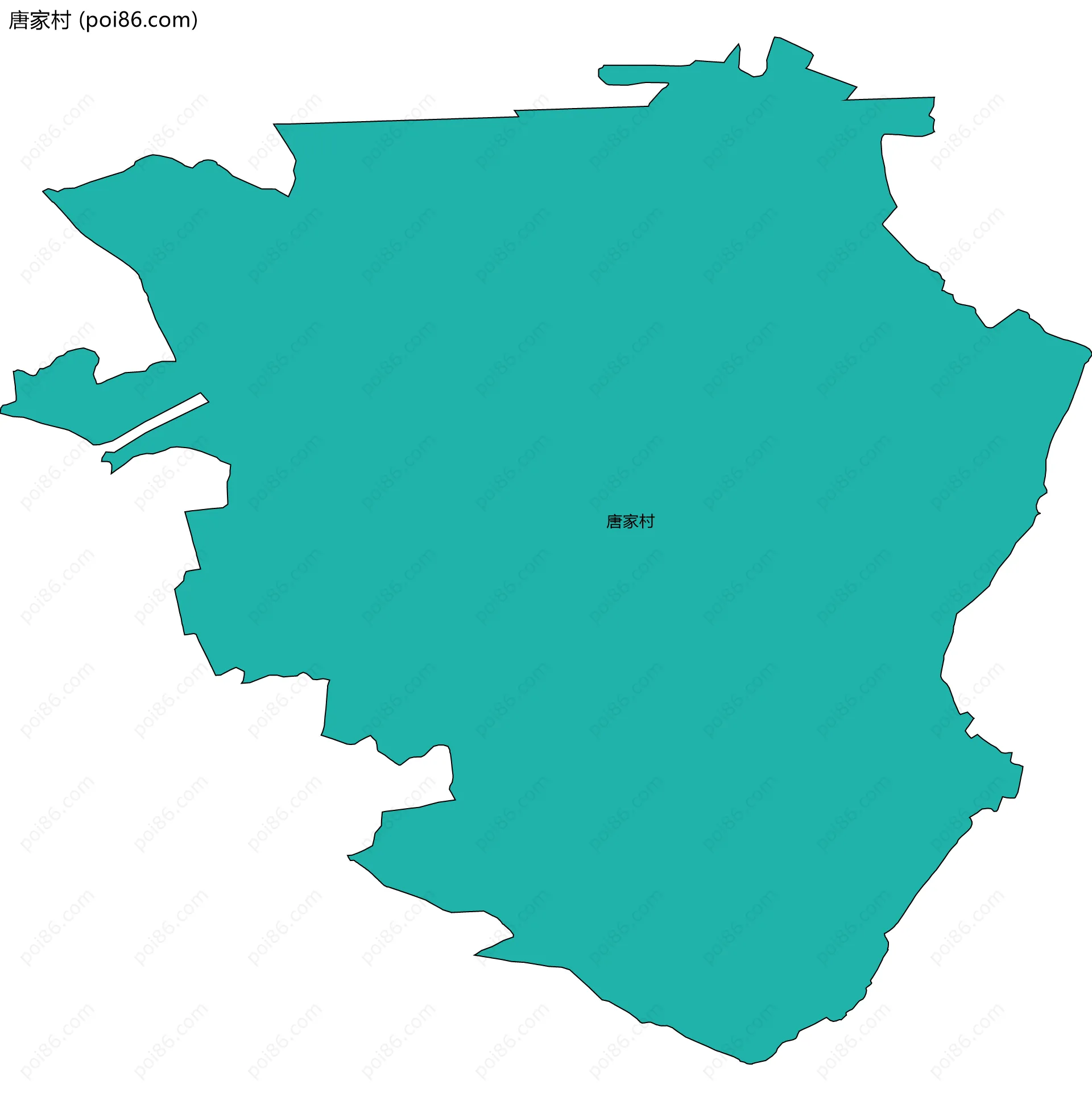 唐家村边界地图