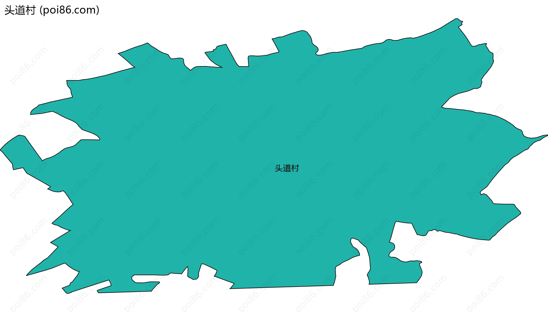 头道村边界地图