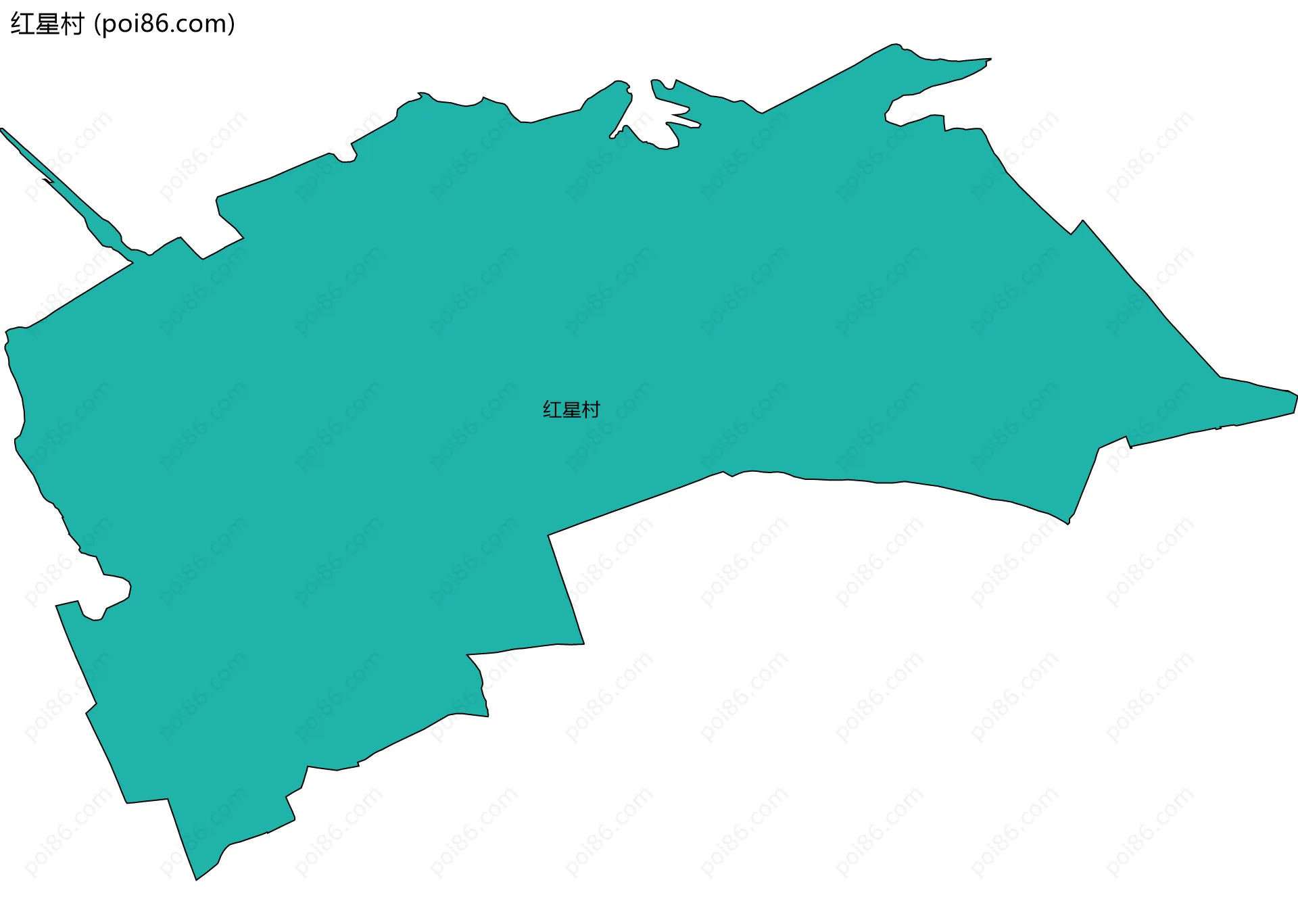 红星村边界地图