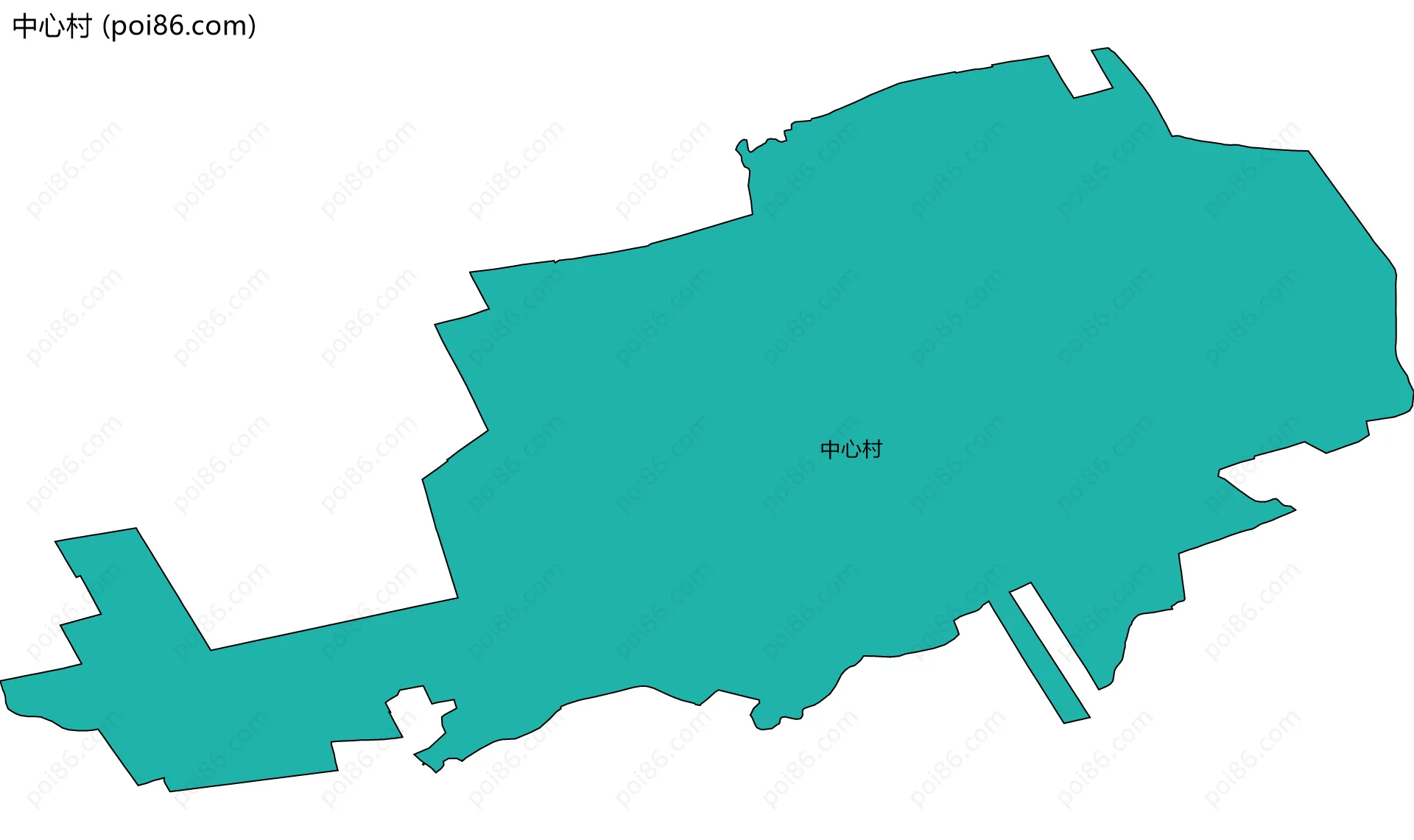 中心村边界地图