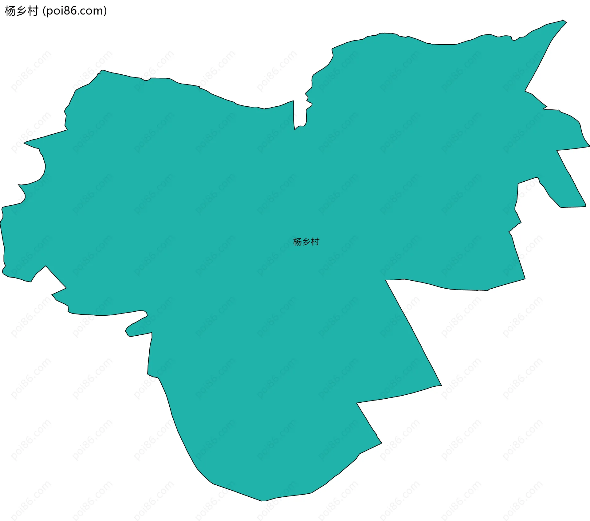 杨乡村边界地图