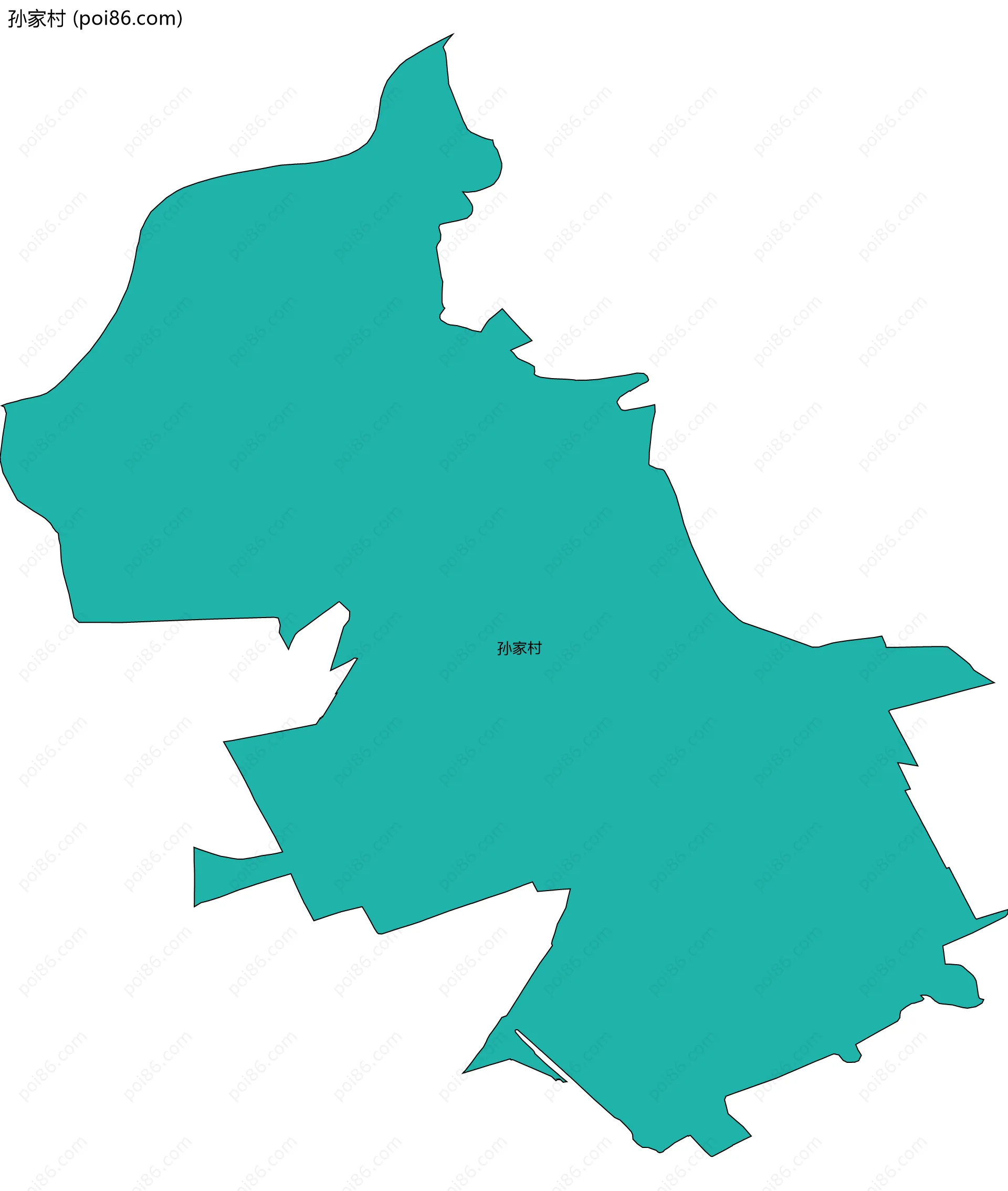 孙家村边界地图