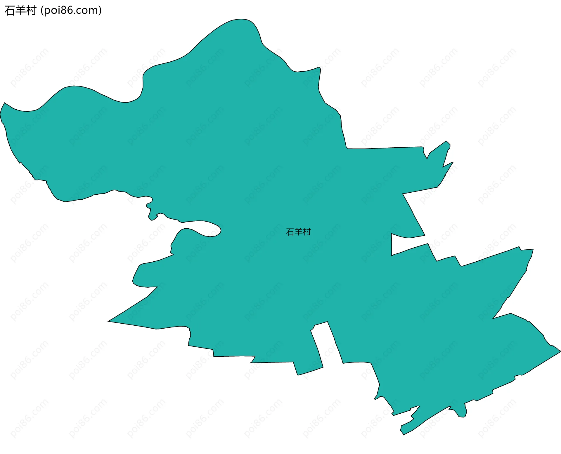 石羊村边界地图