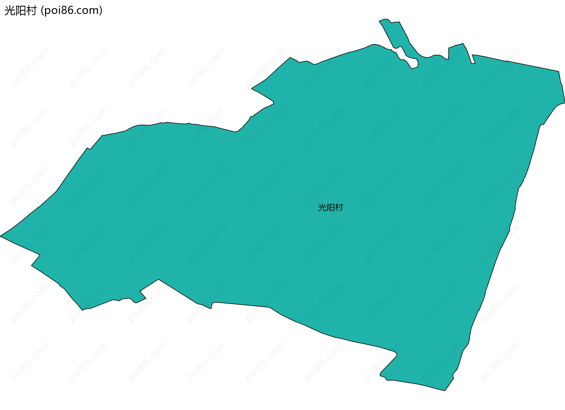 光阳村边界地图