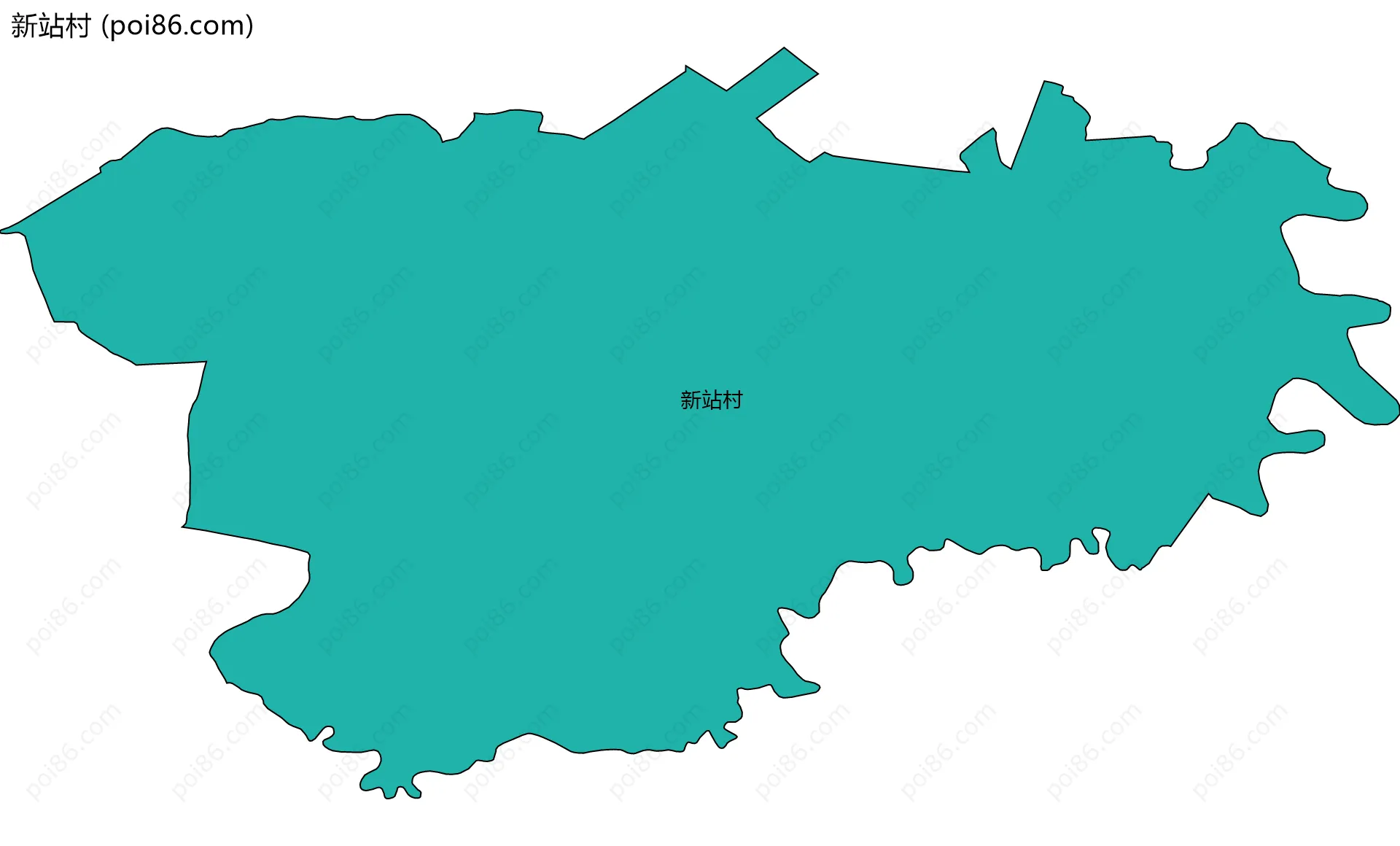 新站村边界地图