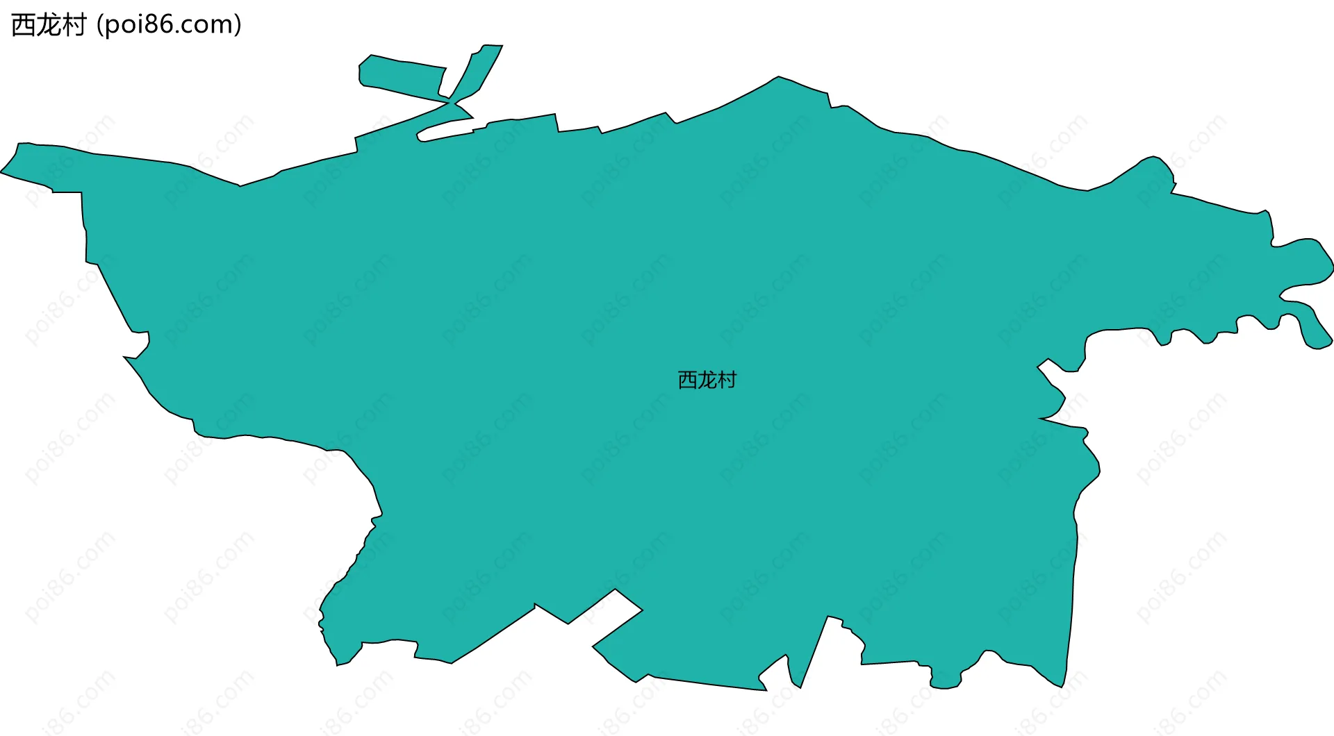 西龙村边界地图
