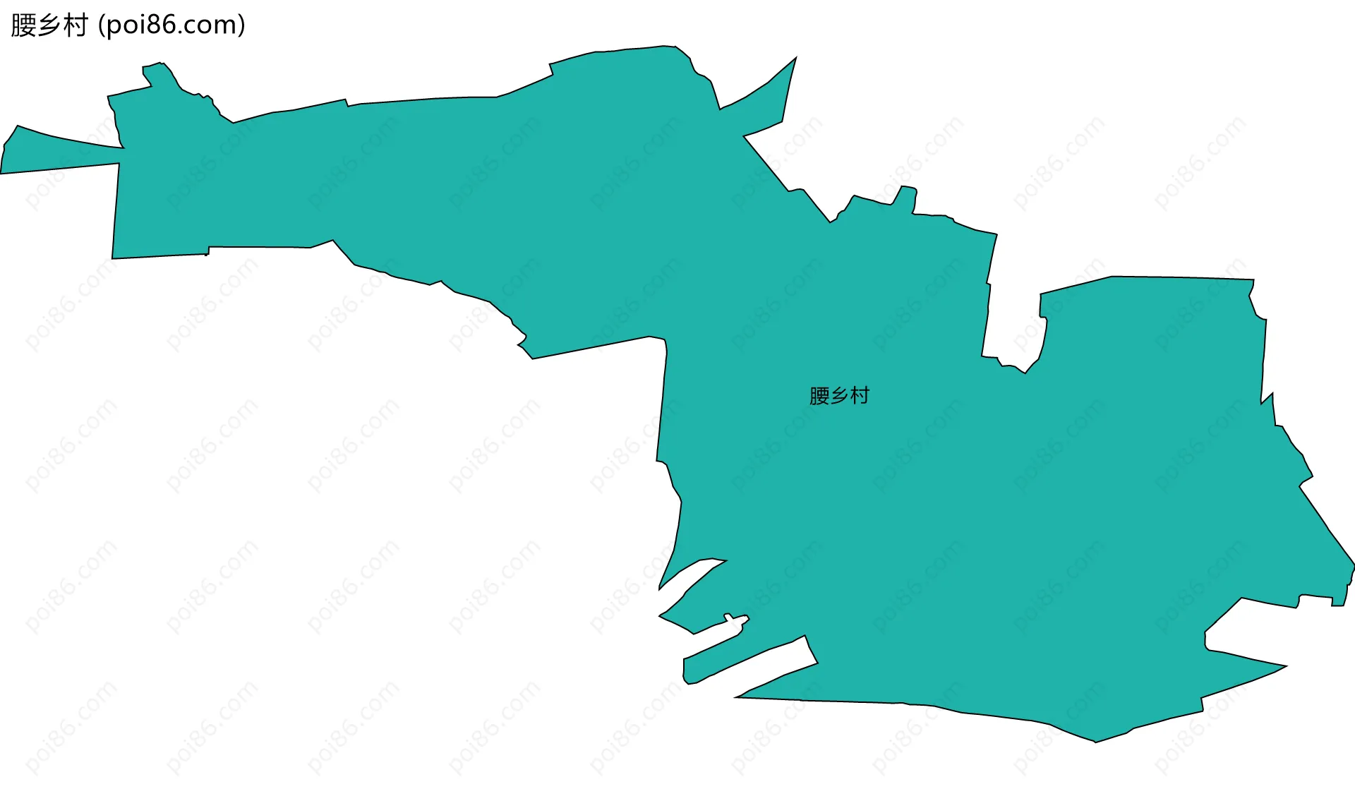 腰乡村边界地图