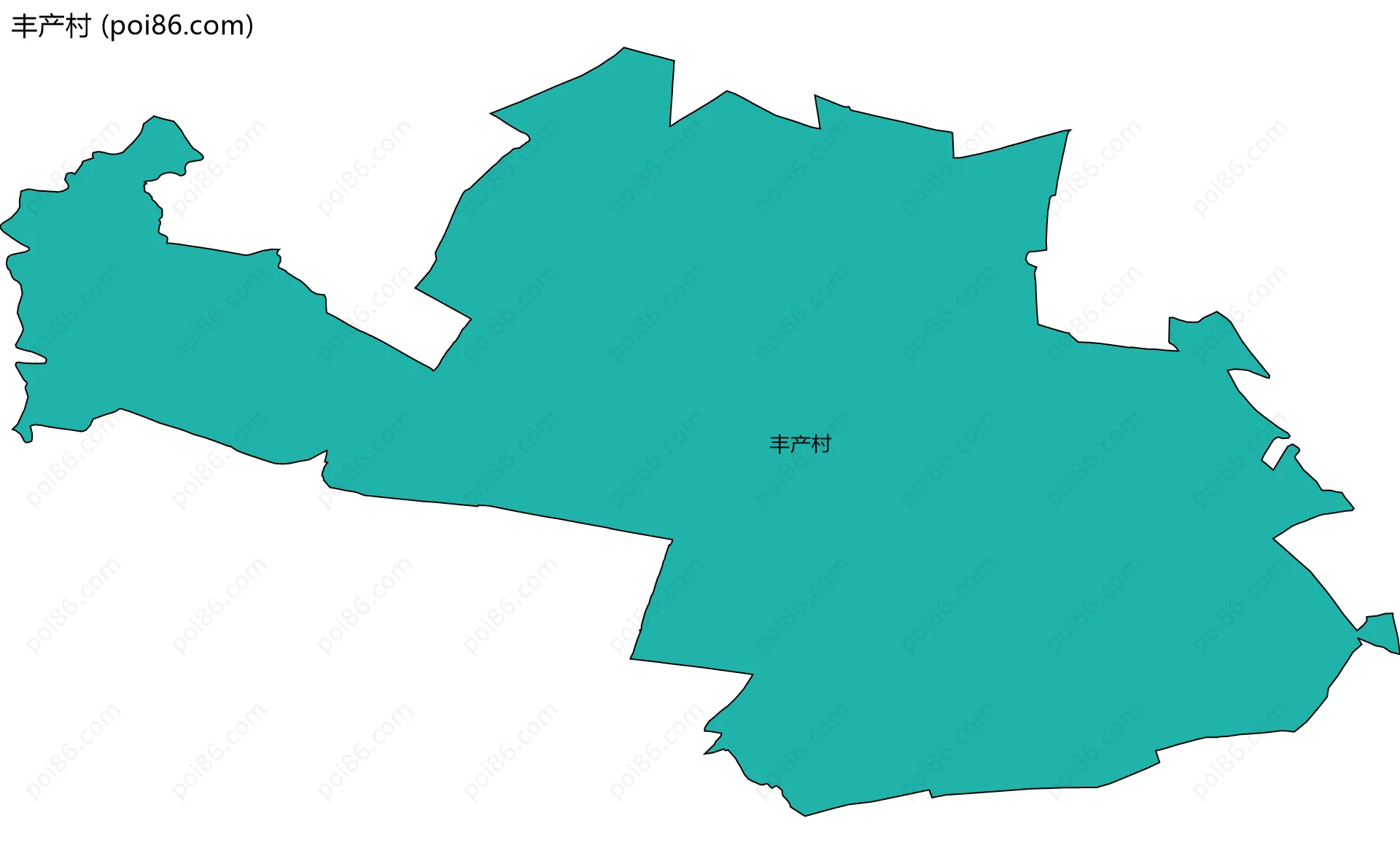 丰产村边界地图