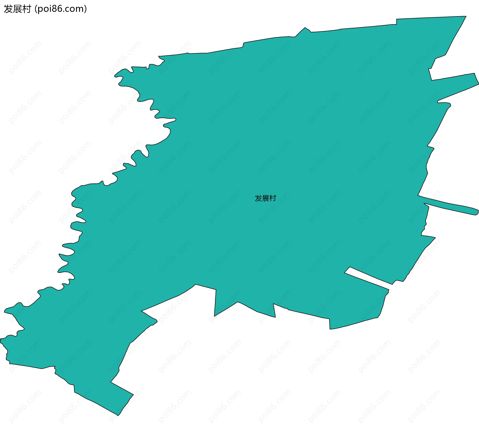 发展村边界地图