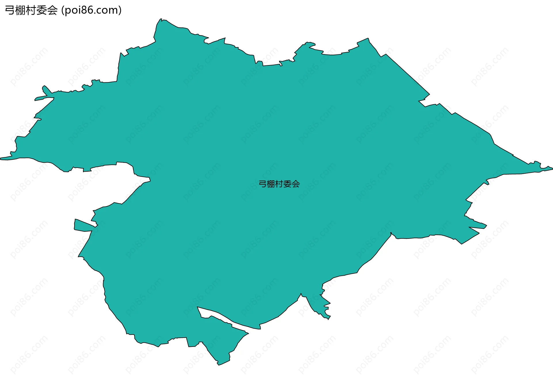 弓棚村委会边界地图