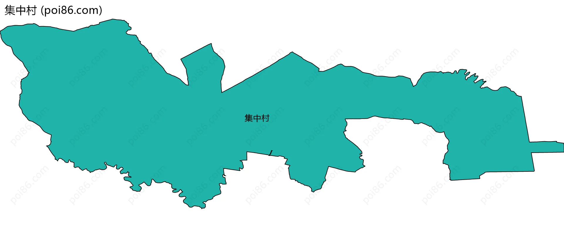 集中村边界地图