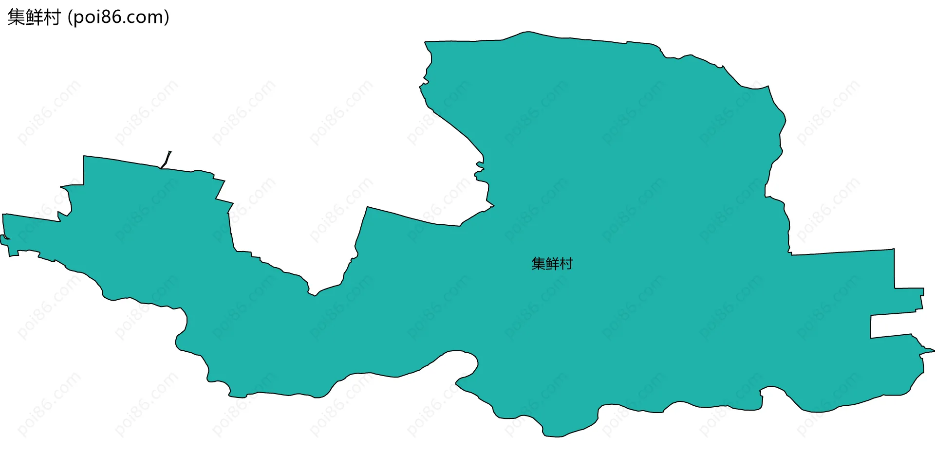 集鲜村边界地图