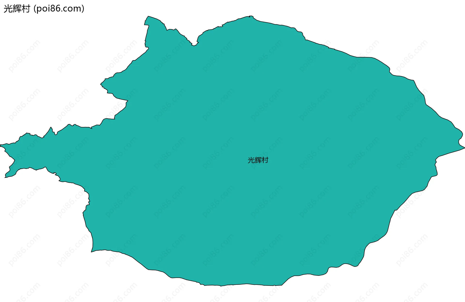 光辉村边界地图
