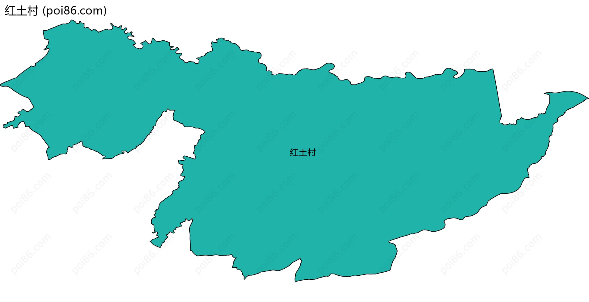 红土村边界地图