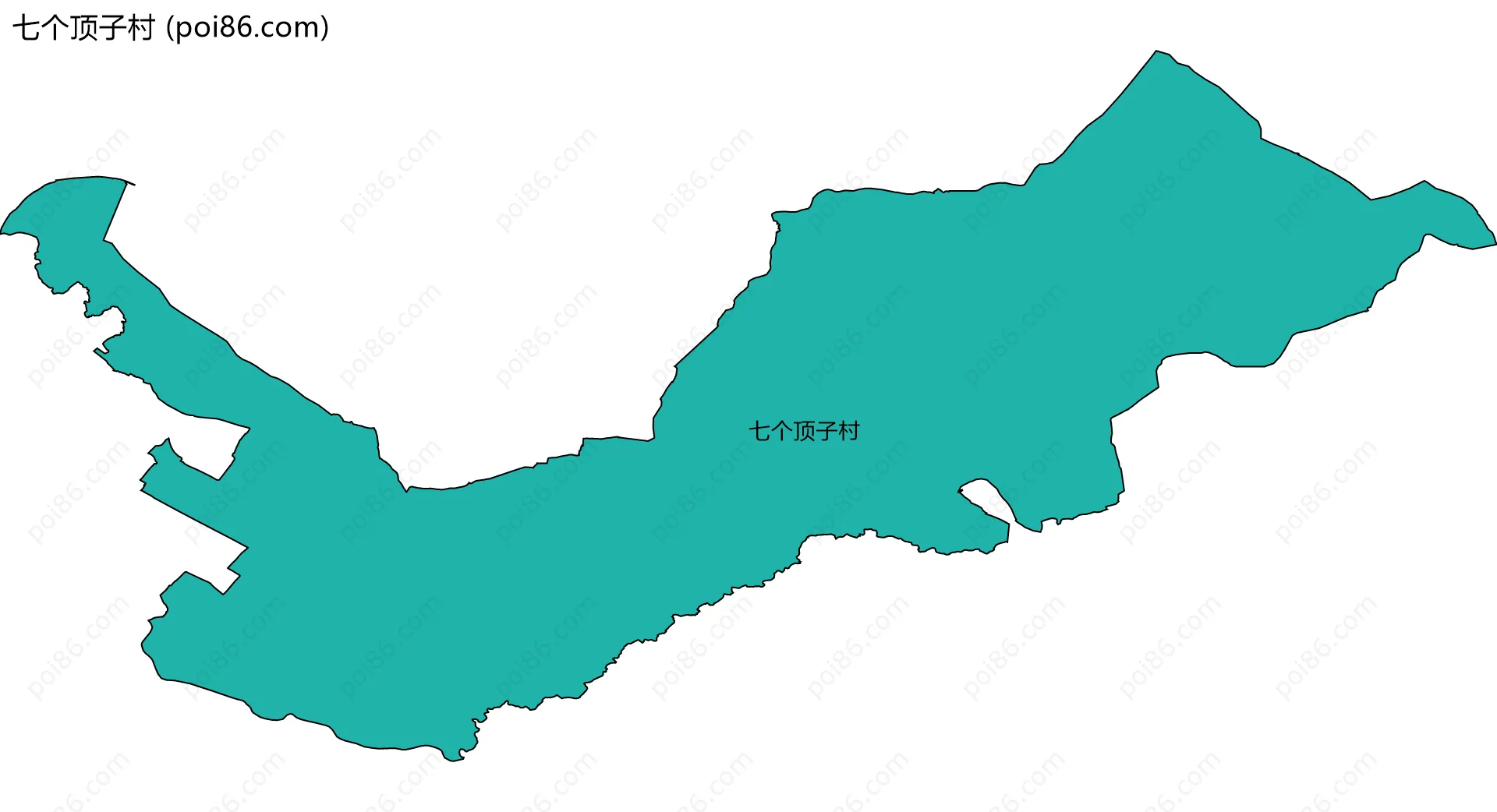七个顶子村边界地图