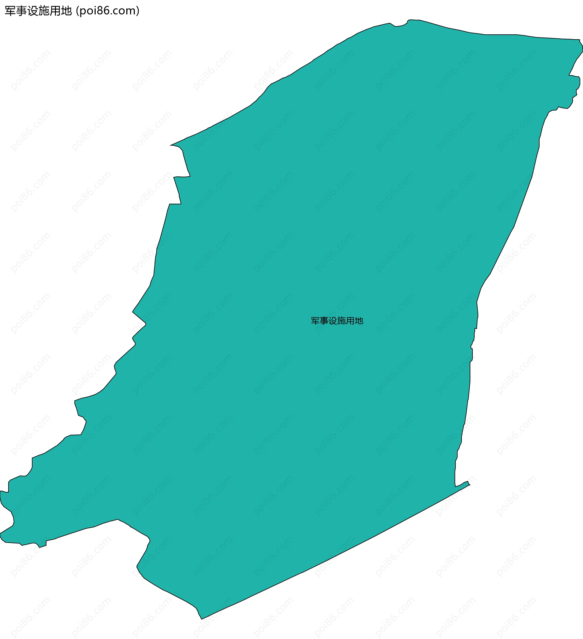 军事设施用地边界地图