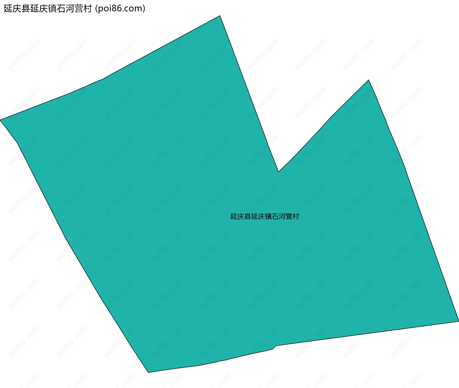 延庆县延庆镇石河营村边界地图