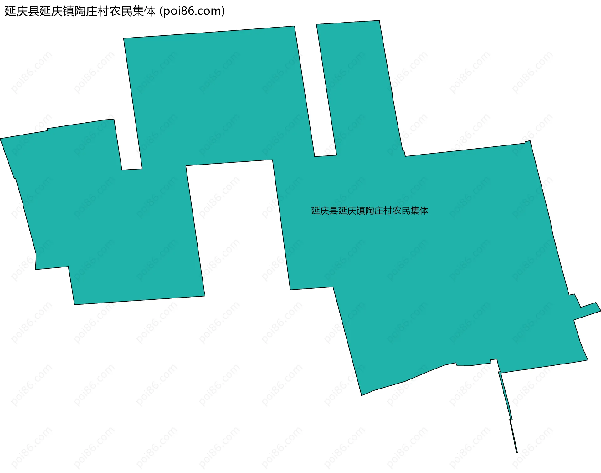 延庆县延庆镇陶庄村农民集体边界地图