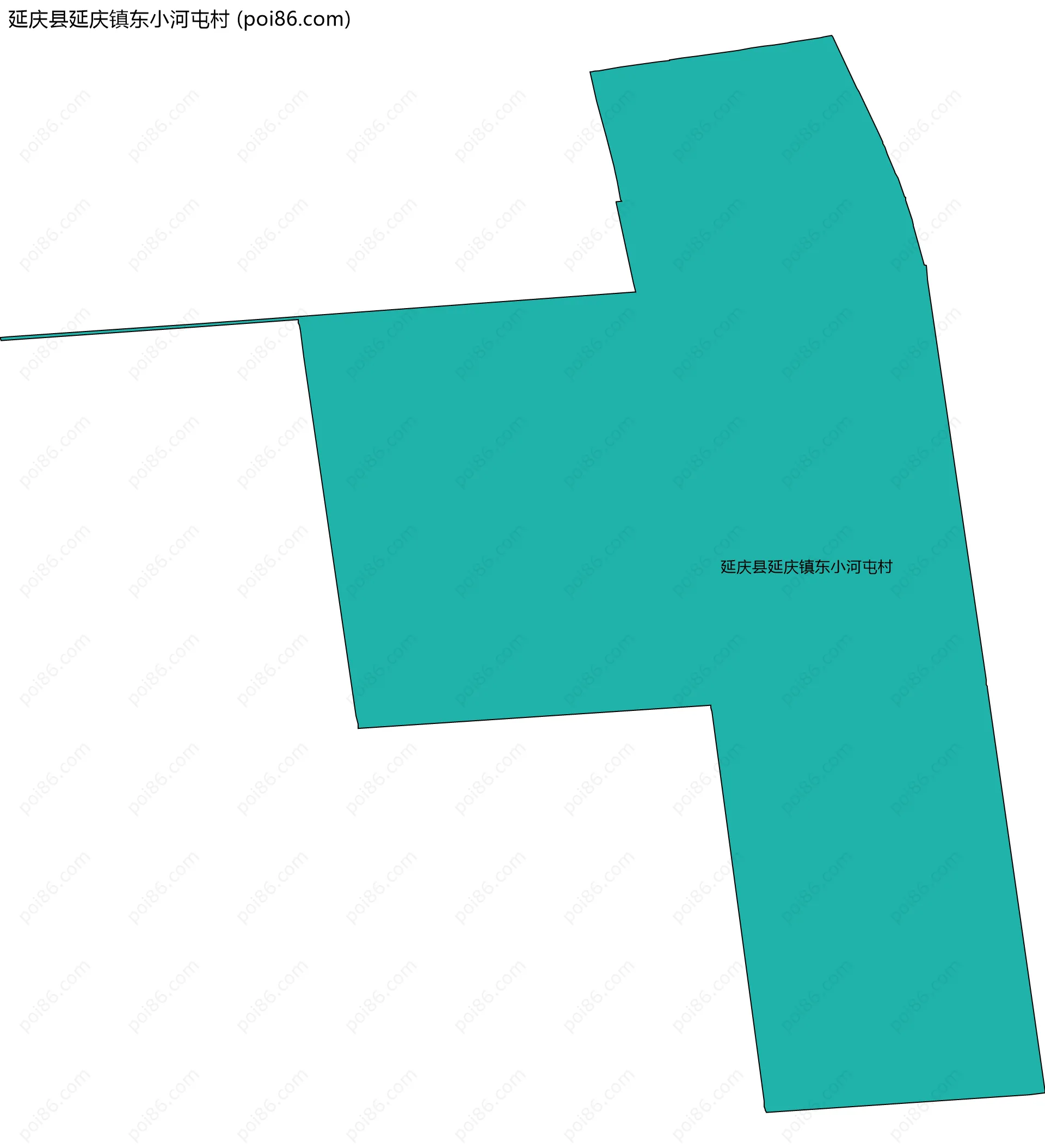 延庆县延庆镇东小河屯村边界地图