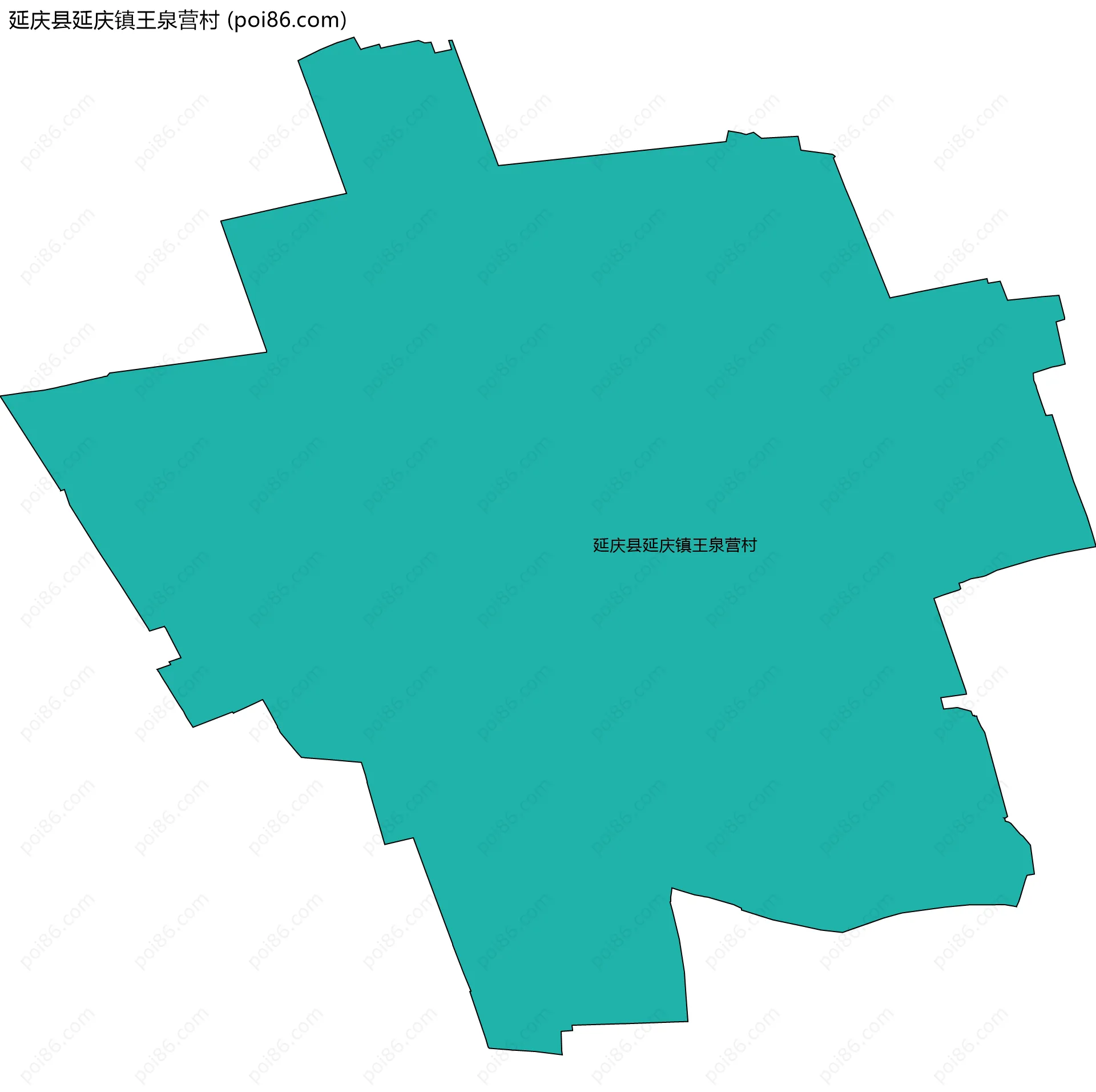 延庆县延庆镇王泉营村边界地图