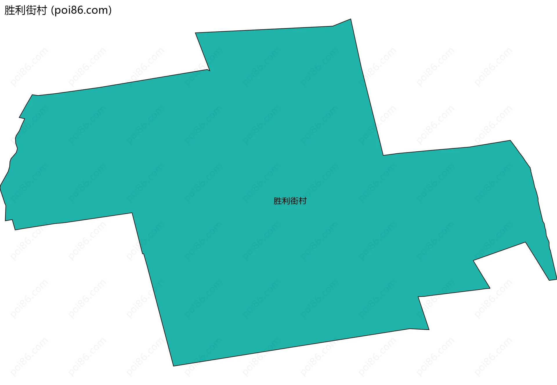 胜利街村边界地图