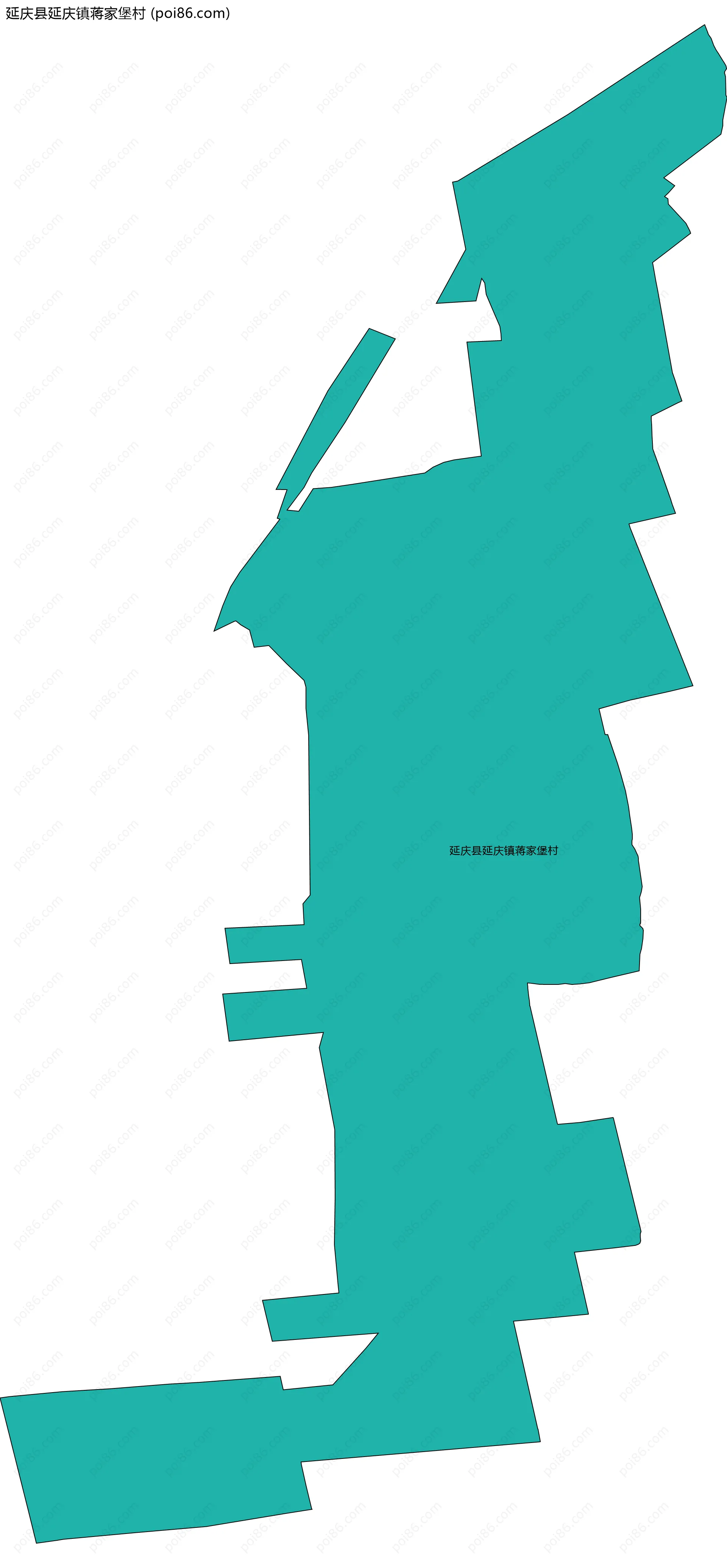 延庆县延庆镇蒋家堡村边界地图