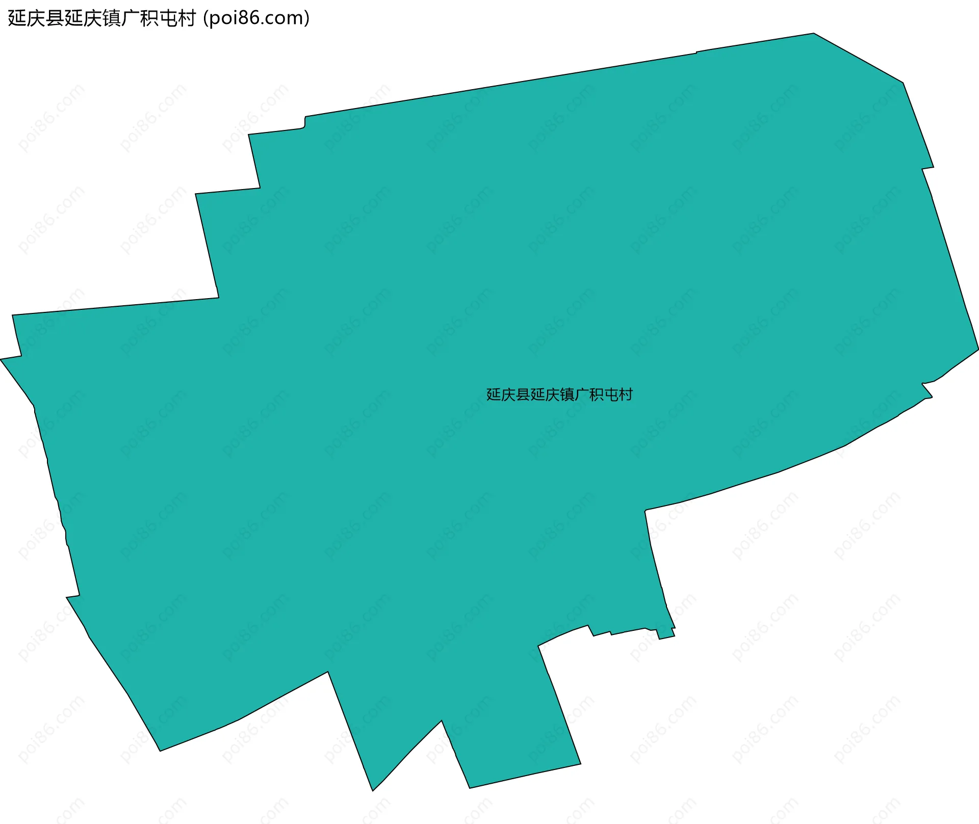 延庆县延庆镇广积屯村边界地图