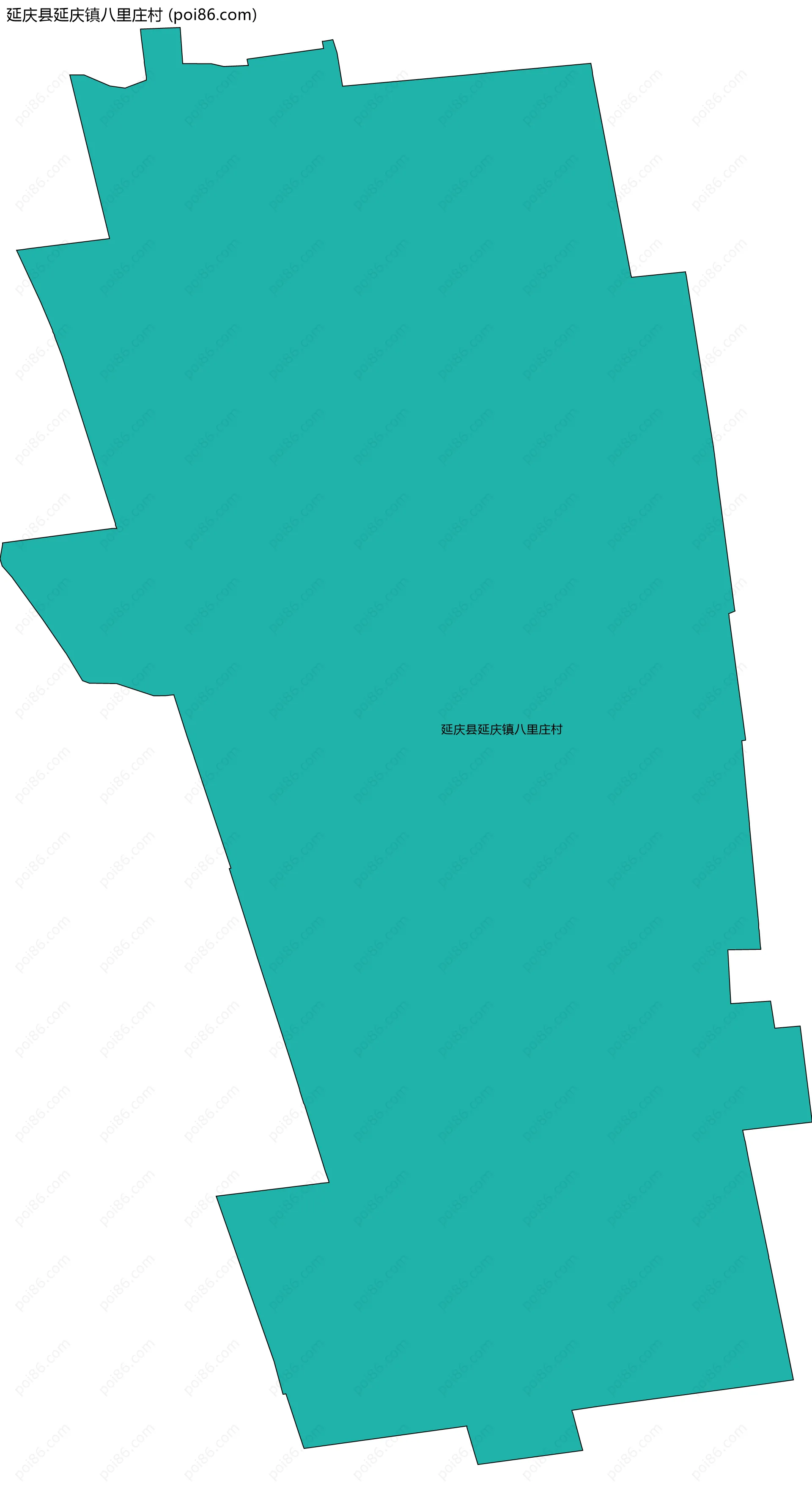 延庆县延庆镇八里庄村边界地图