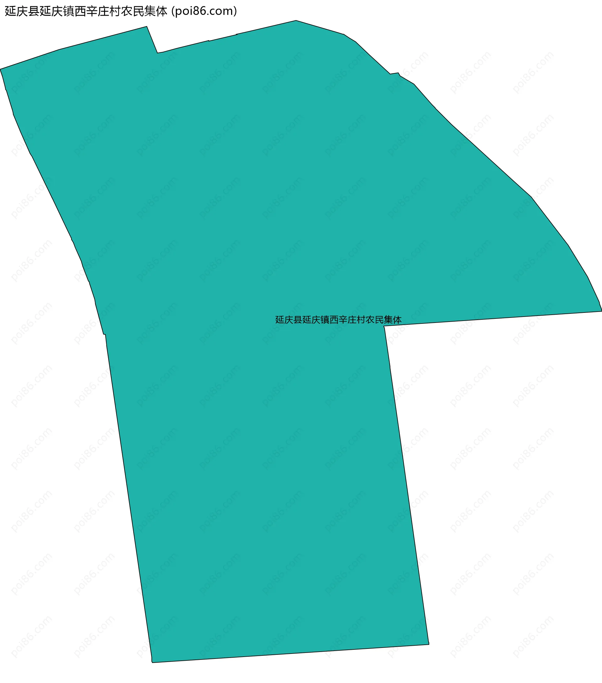 延庆县延庆镇西辛庄村农民集体边界地图